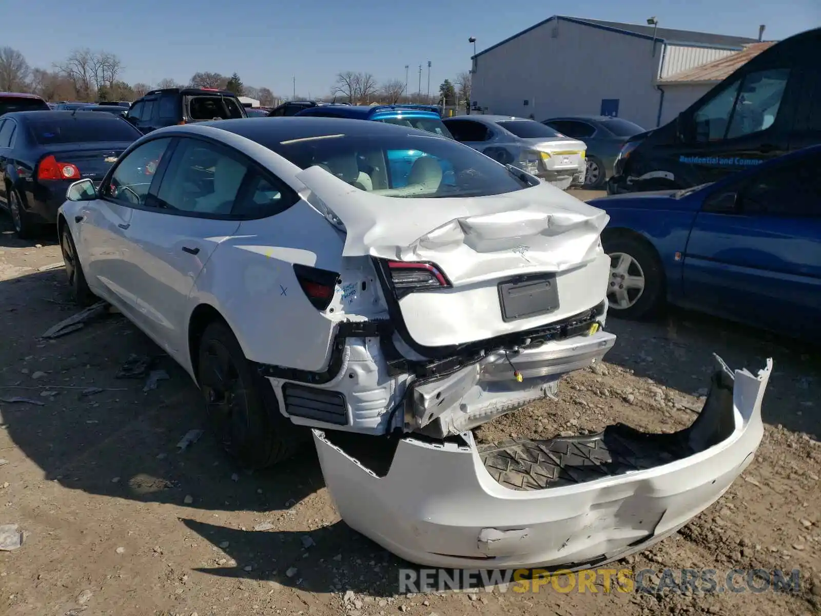 3 Photograph of a damaged car 5YJ3E1EA4MF853630 TESLA MODEL 3 2021