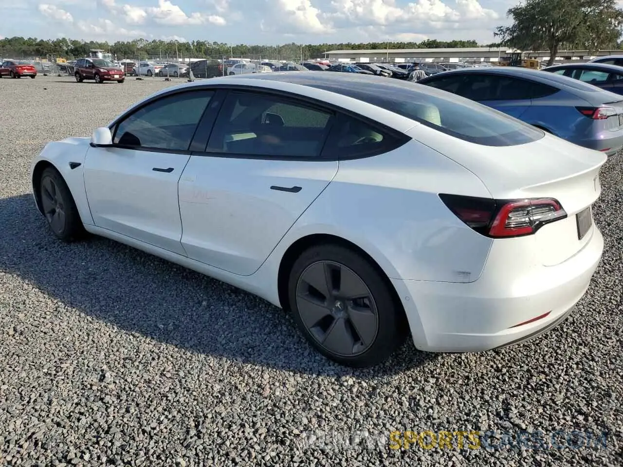2 Photograph of a damaged car 5YJ3E1EA4MF853756 TESLA MODEL 3 2021