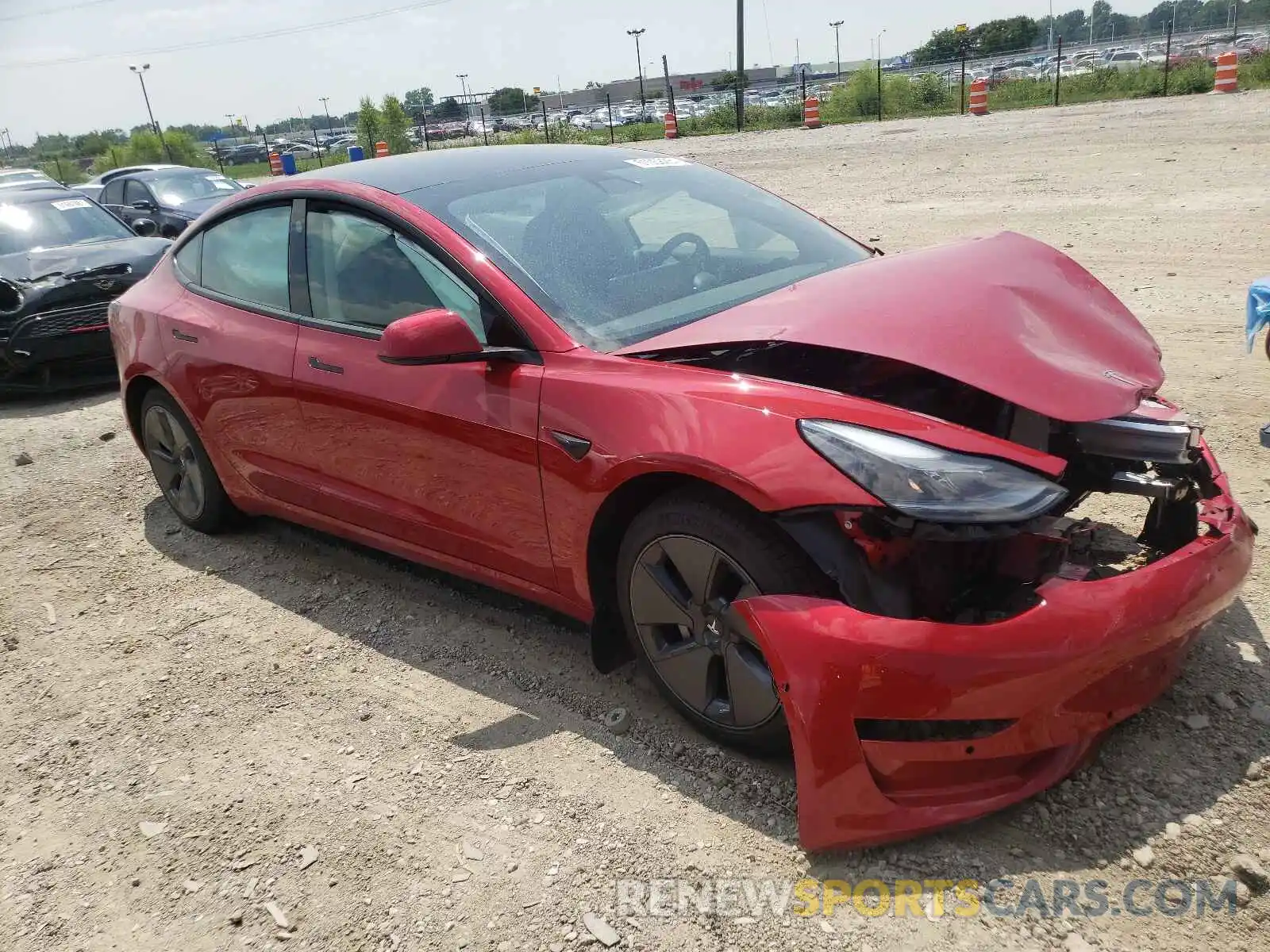 1 Photograph of a damaged car 5YJ3E1EA4MF866975 TESLA MODEL 3 2021