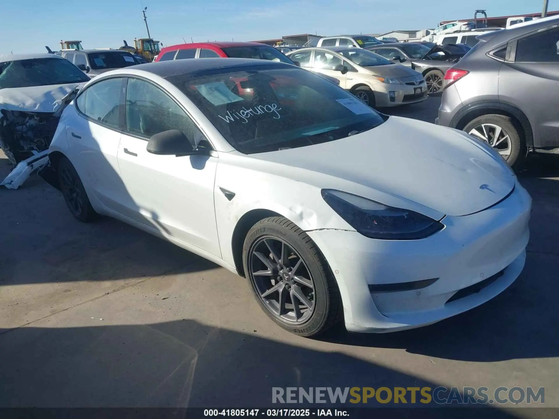 1 Photograph of a damaged car 5YJ3E1EA4MF867169 TESLA MODEL 3 2021