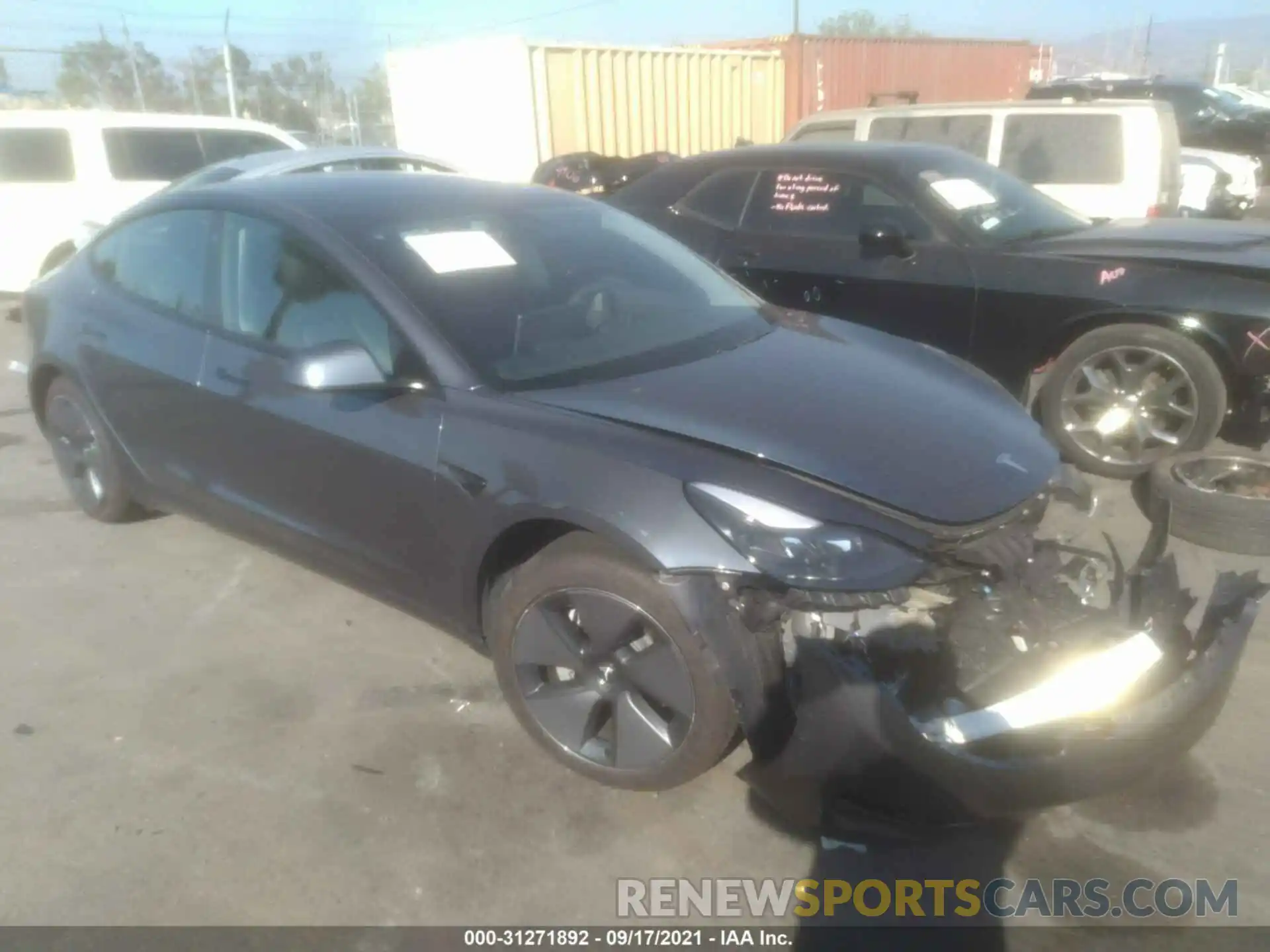 1 Photograph of a damaged car 5YJ3E1EA4MF867589 TESLA MODEL 3 2021