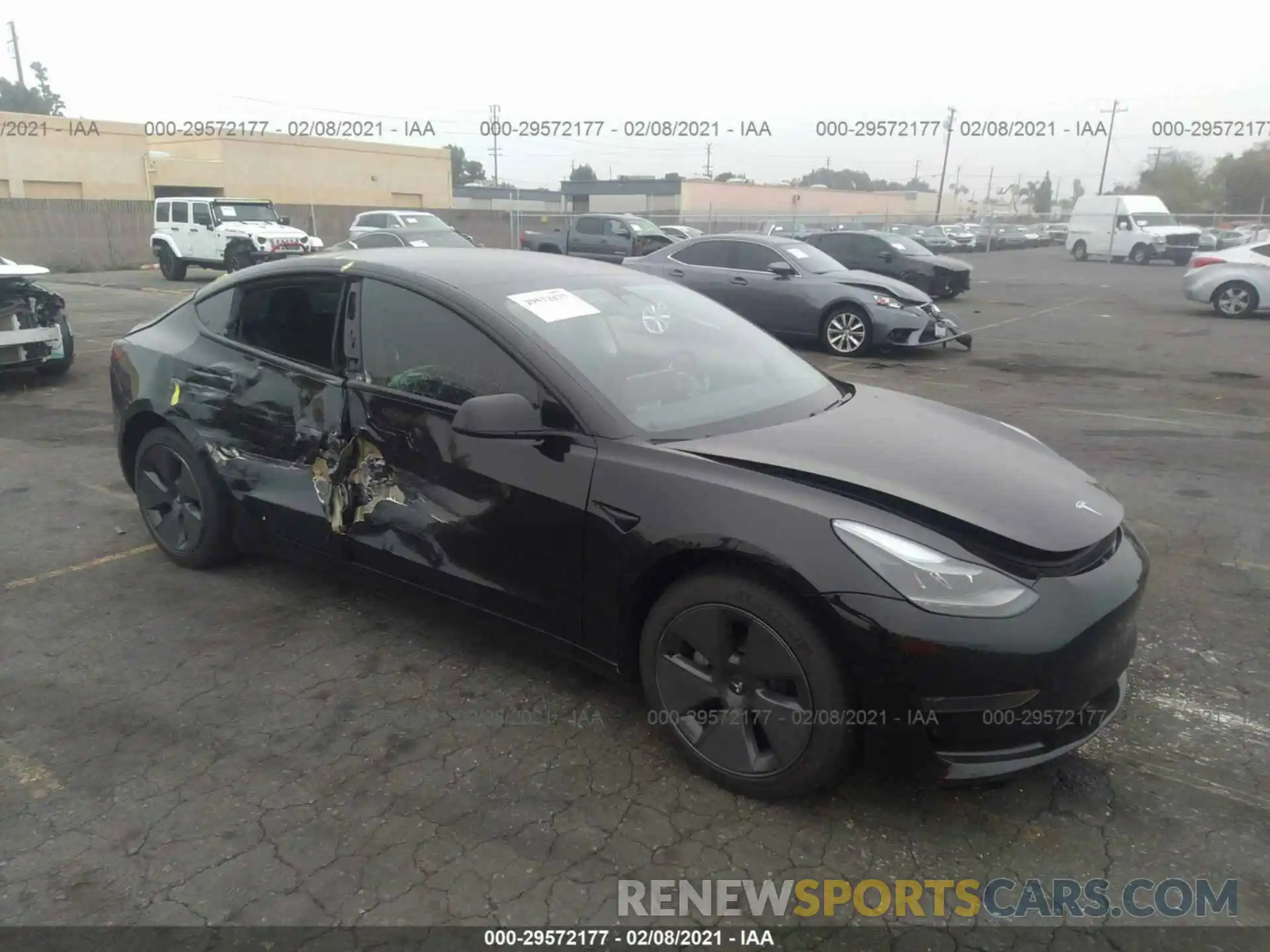 1 Photograph of a damaged car 5YJ3E1EA4MF868161 TESLA MODEL 3 2021