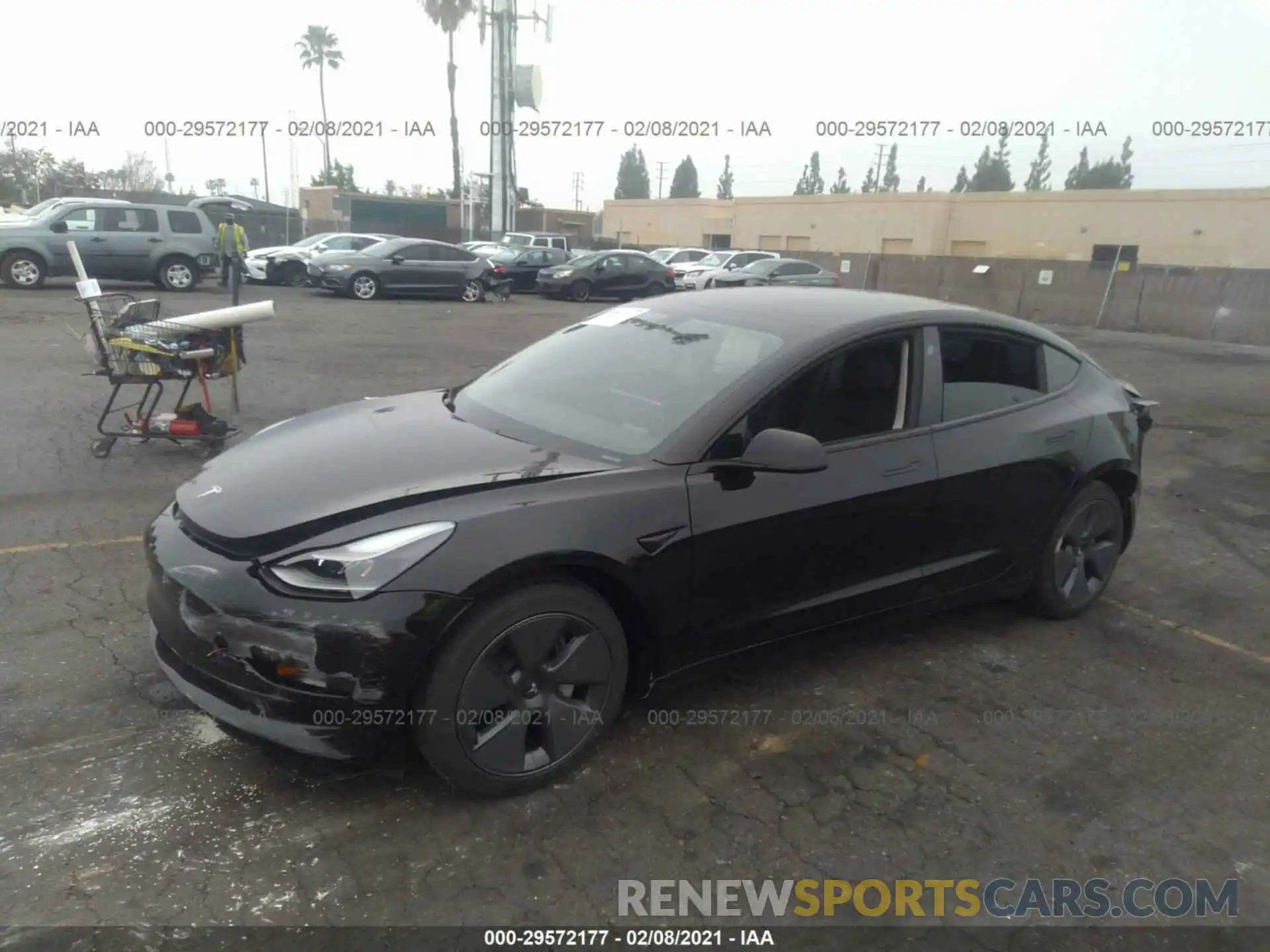 2 Photograph of a damaged car 5YJ3E1EA4MF868161 TESLA MODEL 3 2021