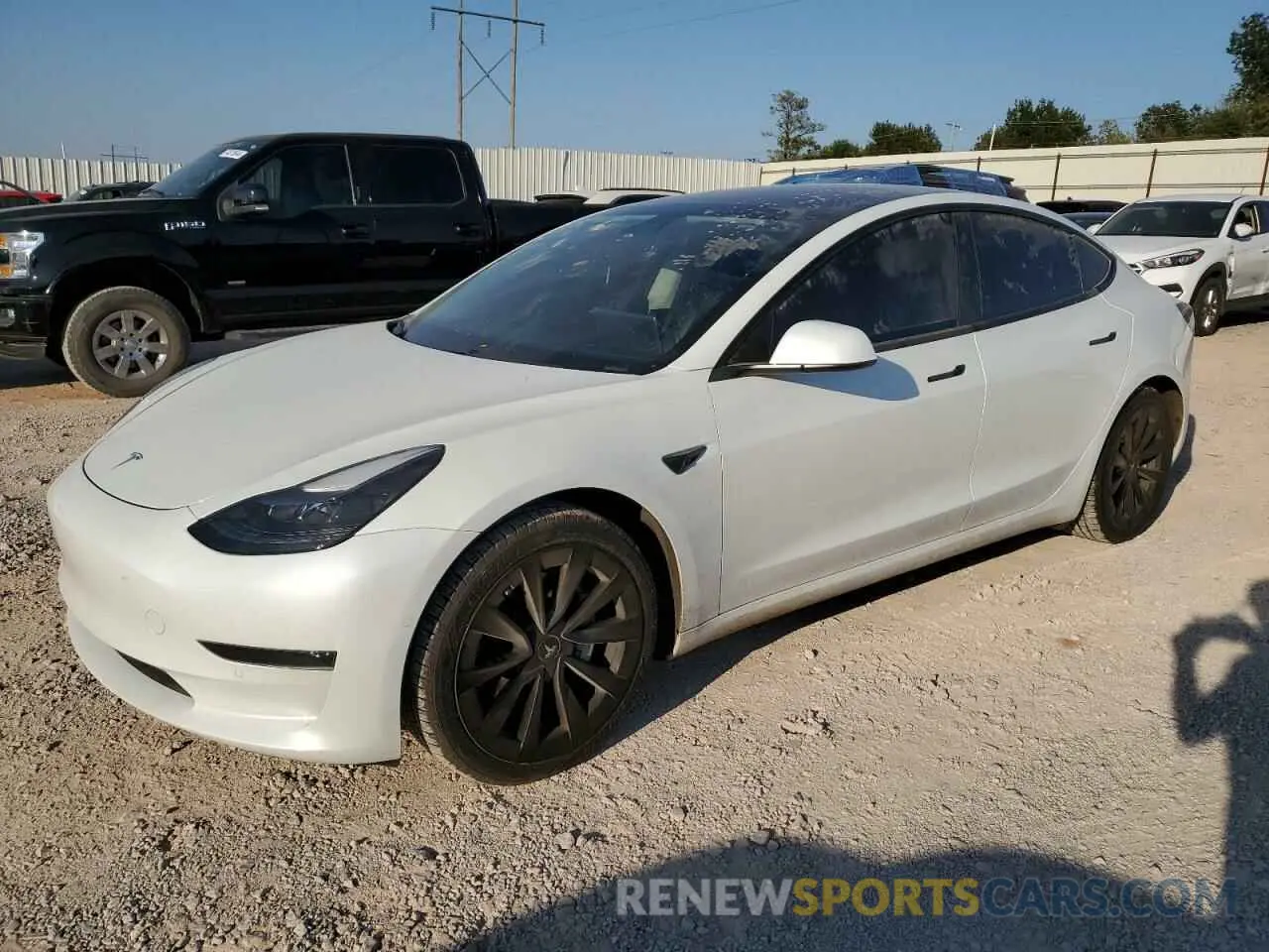 1 Photograph of a damaged car 5YJ3E1EA4MF870413 TESLA MODEL 3 2021