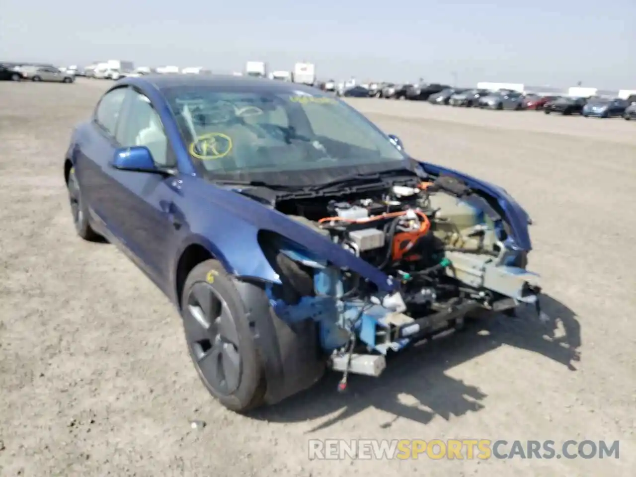 1 Photograph of a damaged car 5YJ3E1EA4MF875224 TESLA MODEL 3 2021