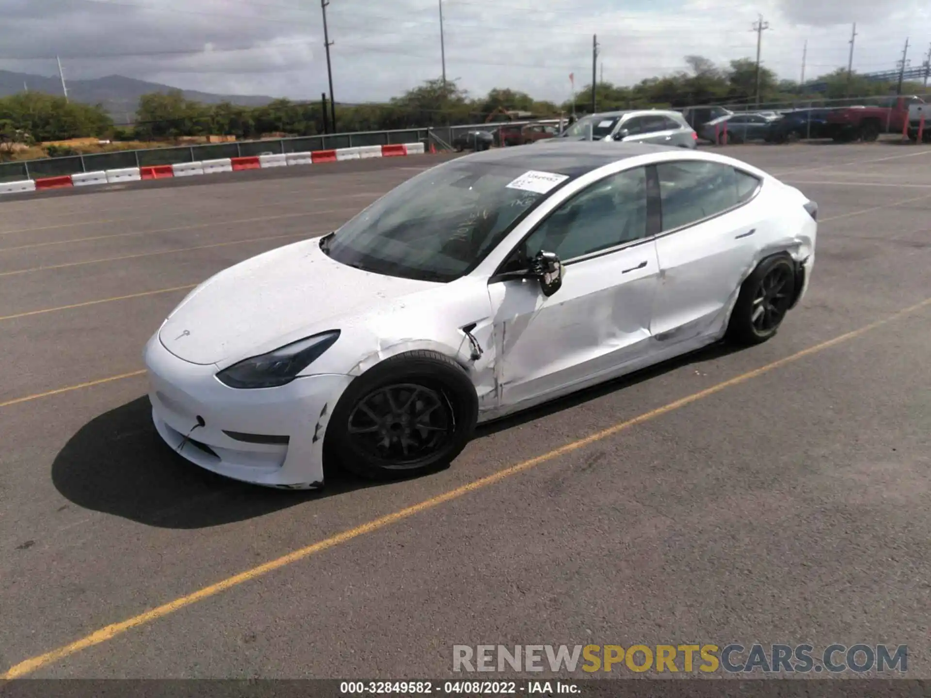 2 Photograph of a damaged car 5YJ3E1EA4MF908562 TESLA MODEL 3 2021