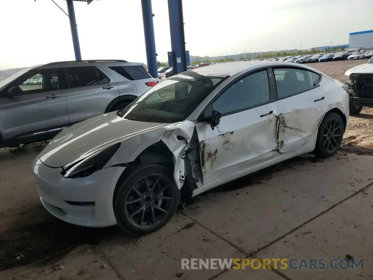 1 Photograph of a damaged car 5YJ3E1EA4MF911364 TESLA MODEL 3 2021