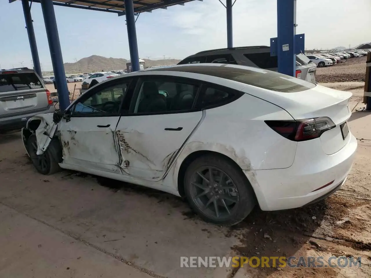 2 Photograph of a damaged car 5YJ3E1EA4MF911364 TESLA MODEL 3 2021