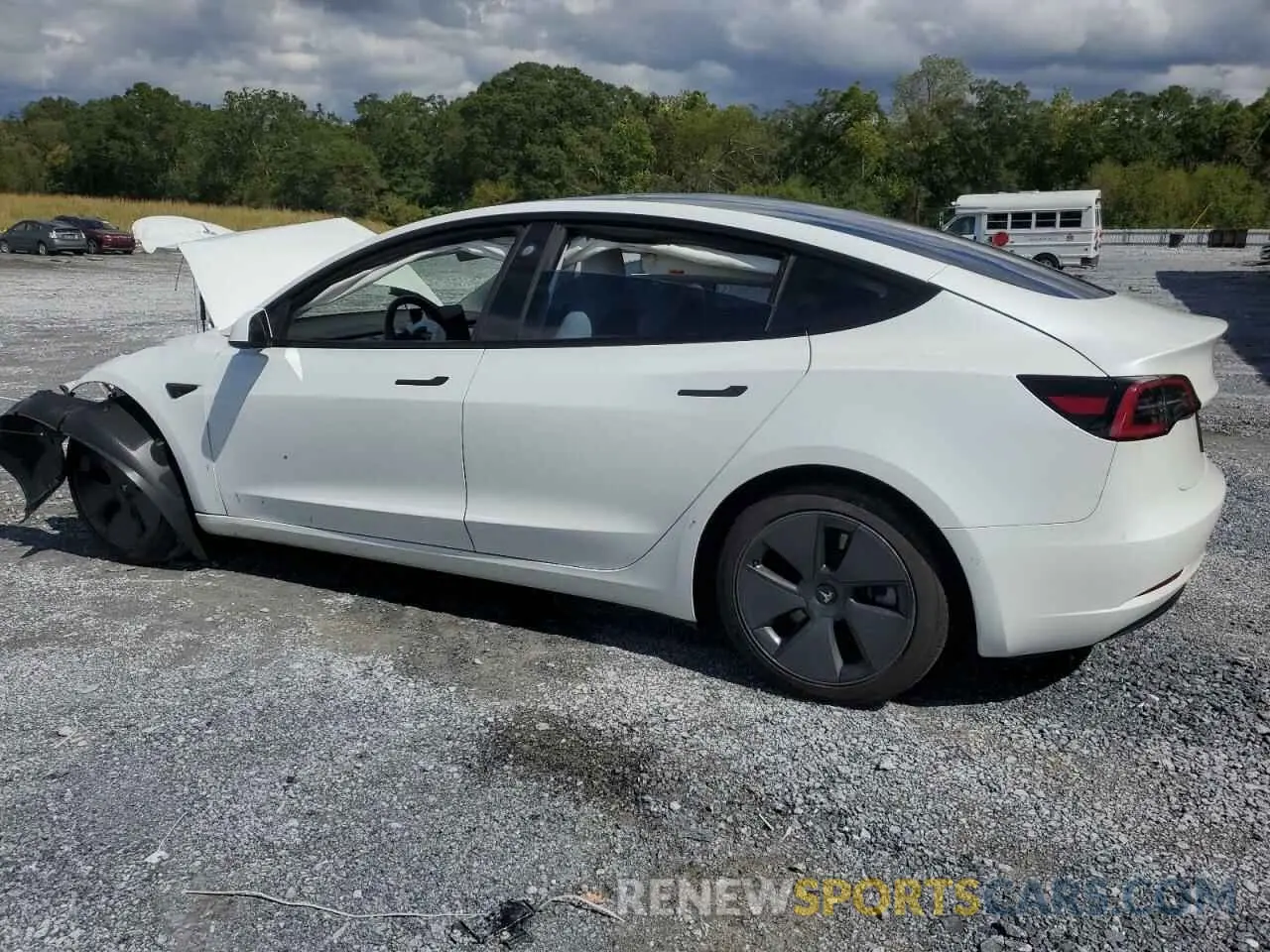 2 Photograph of a damaged car 5YJ3E1EA4MF938838 TESLA MODEL 3 2021
