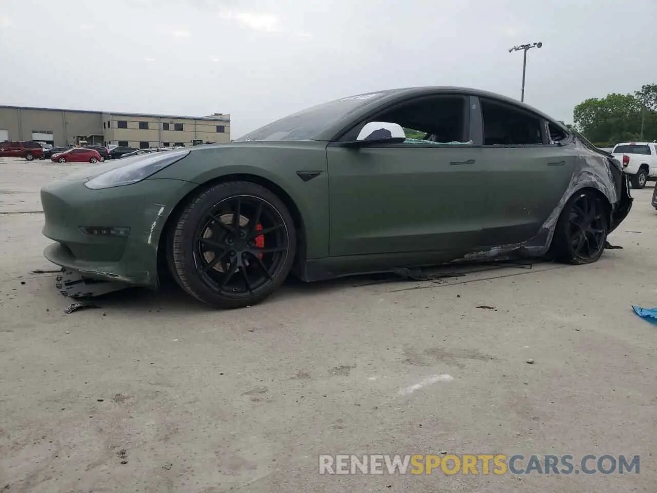 1 Photograph of a damaged car 5YJ3E1EA4MF977784 TESLA MODEL 3 2021