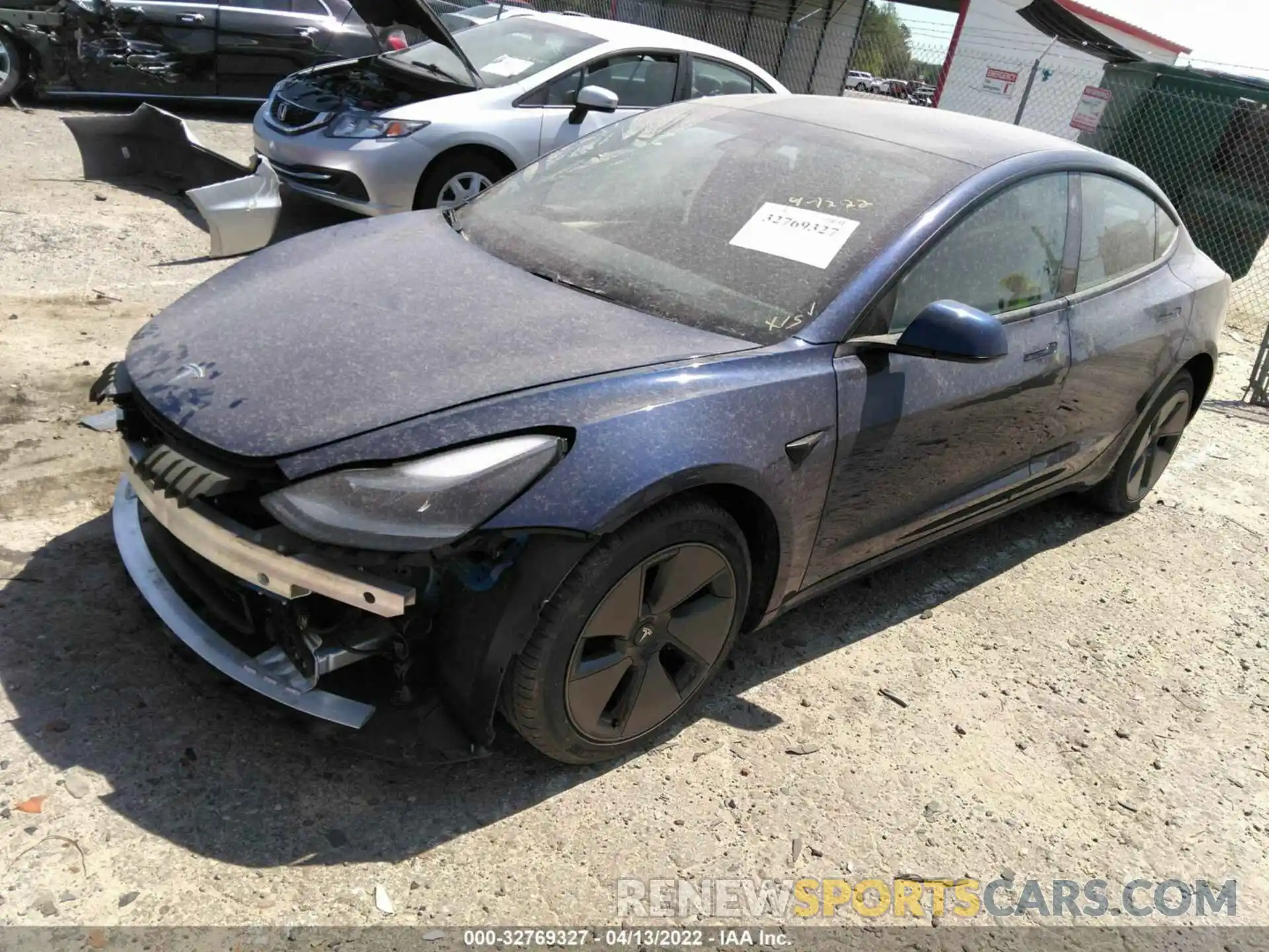 2 Photograph of a damaged car 5YJ3E1EA4MF986226 TESLA MODEL 3 2021