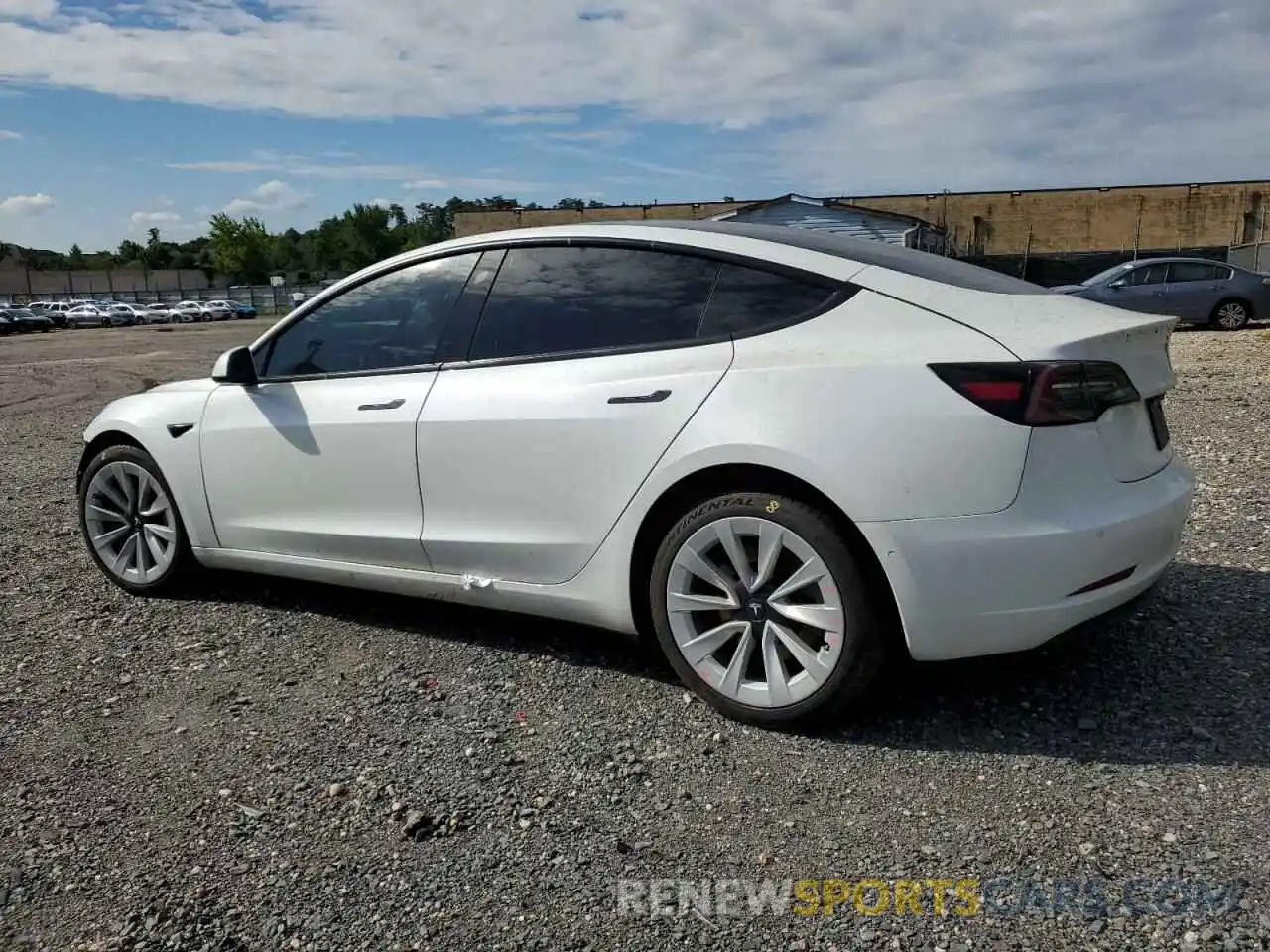 2 Photograph of a damaged car 5YJ3E1EA4MF987781 TESLA MODEL 3 2021