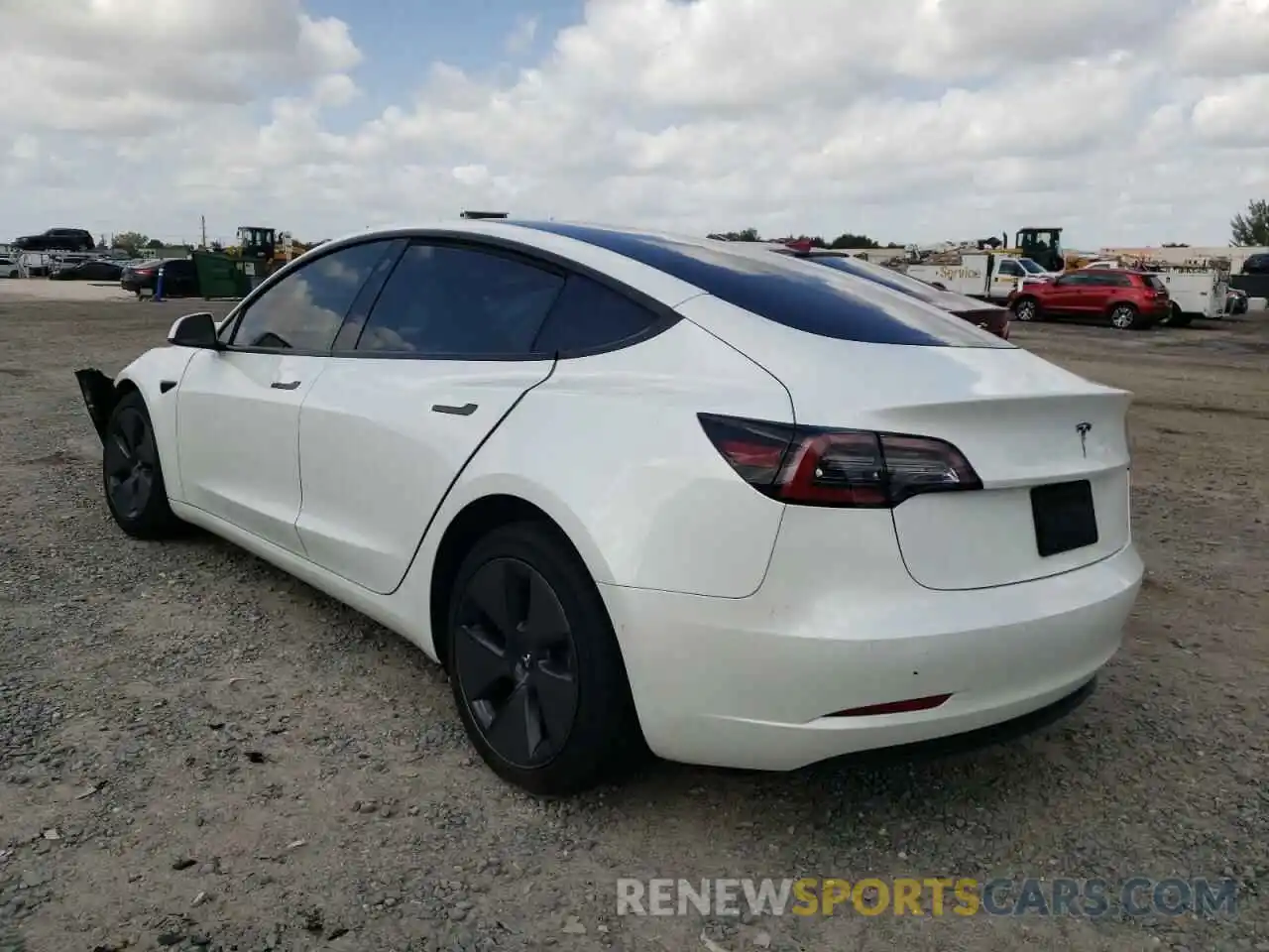 3 Photograph of a damaged car 5YJ3E1EA4MF989658 TESLA MODEL 3 2021