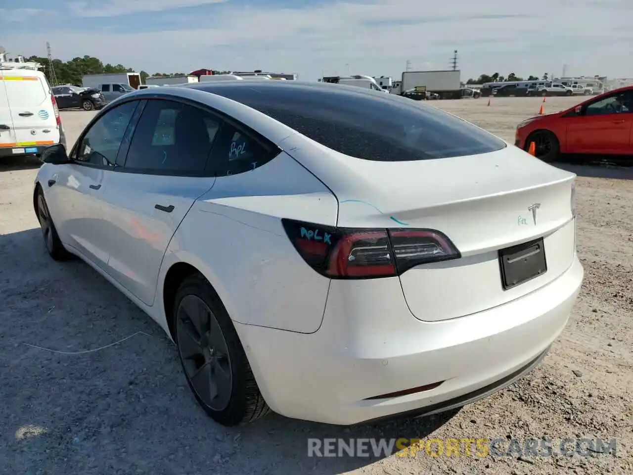 3 Photograph of a damaged car 5YJ3E1EA4MF991541 TESLA MODEL 3 2021