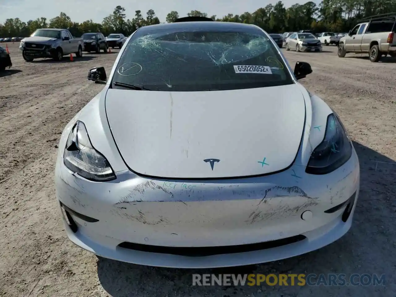 9 Photograph of a damaged car 5YJ3E1EA4MF991541 TESLA MODEL 3 2021