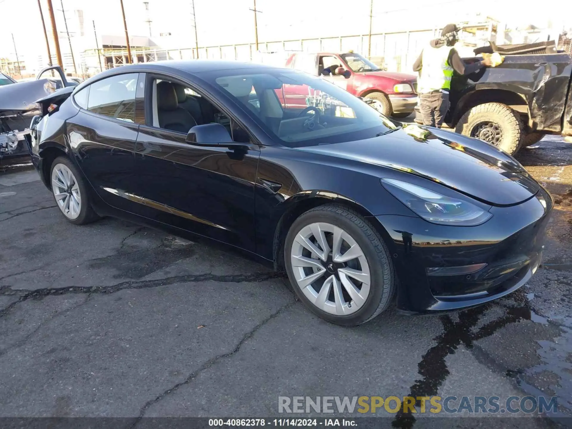 1 Photograph of a damaged car 5YJ3E1EA4MF998473 TESLA MODEL 3 2021