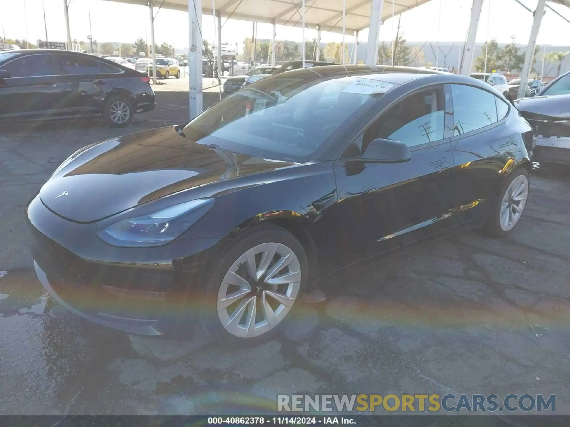 2 Photograph of a damaged car 5YJ3E1EA4MF998473 TESLA MODEL 3 2021