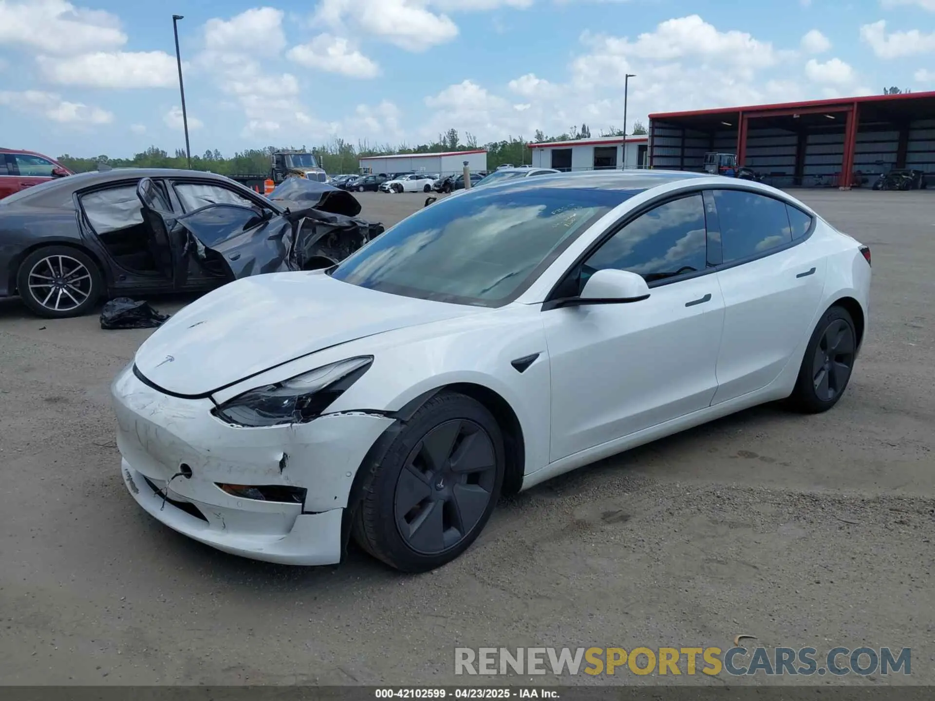 2 Photograph of a damaged car 5YJ3E1EA5MF016627 TESLA MODEL 3 2021