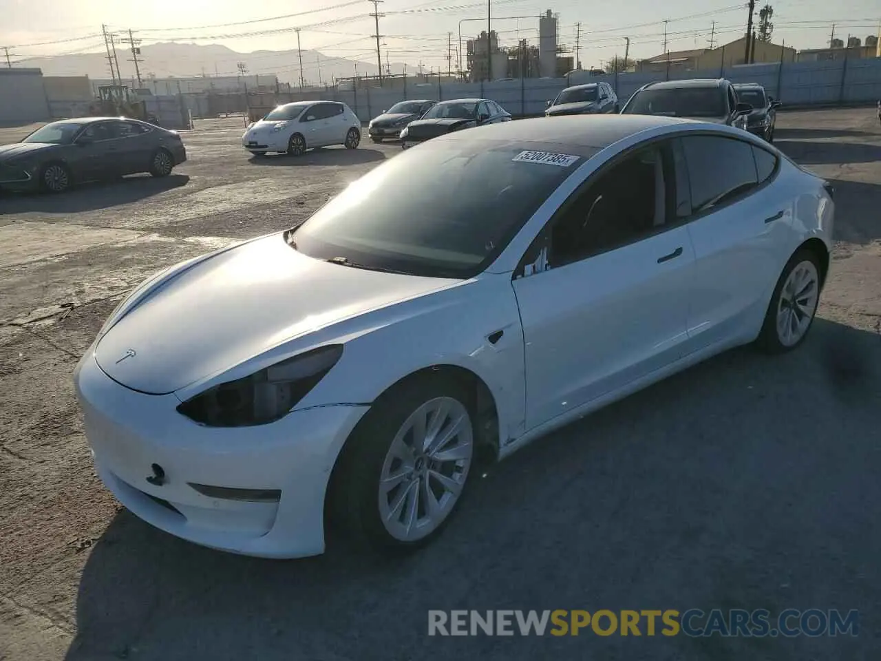 1 Photograph of a damaged car 5YJ3E1EA5MF018216 TESLA MODEL 3 2021