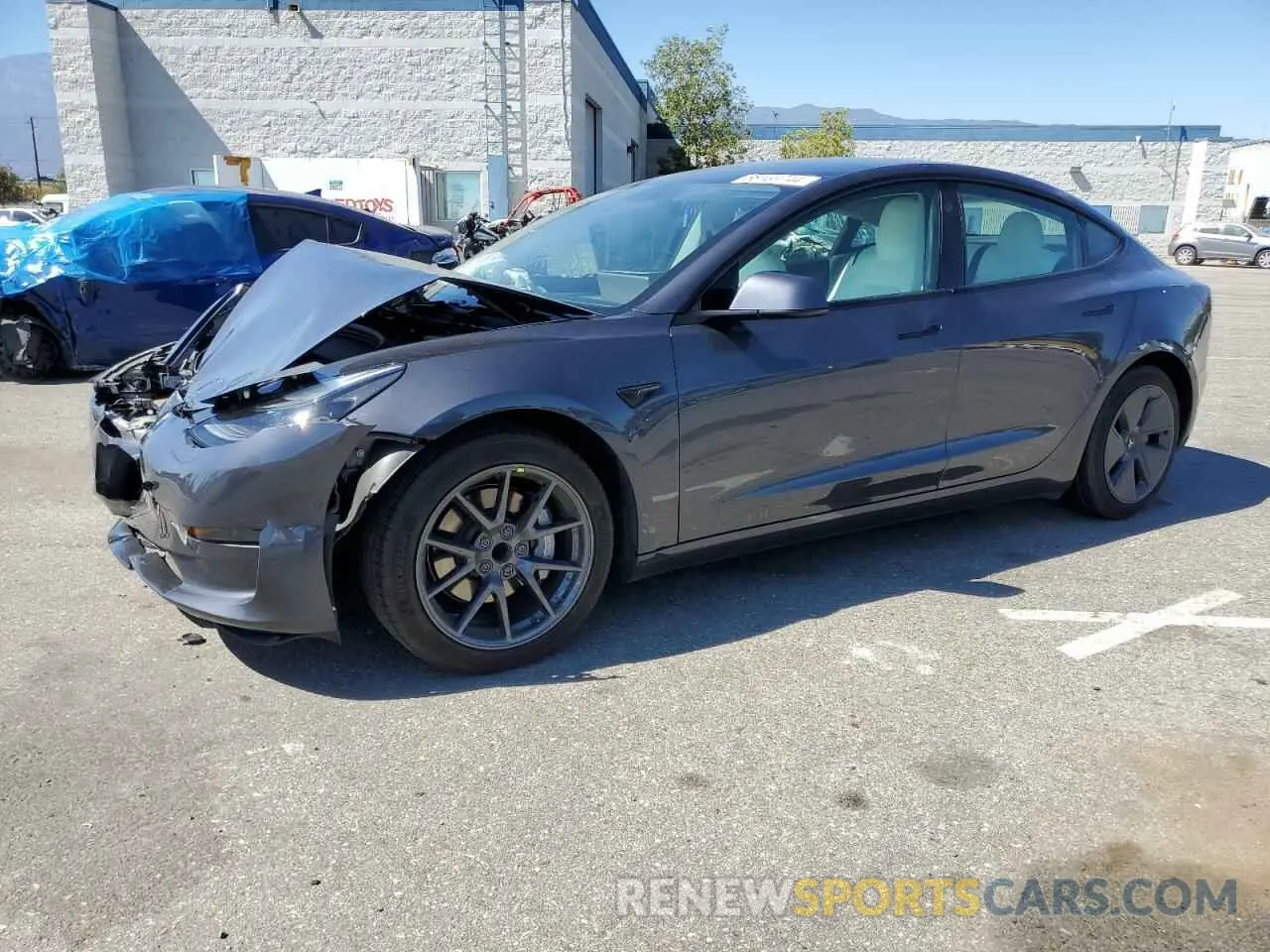 1 Photograph of a damaged car 5YJ3E1EA5MF018751 TESLA MODEL 3 2021