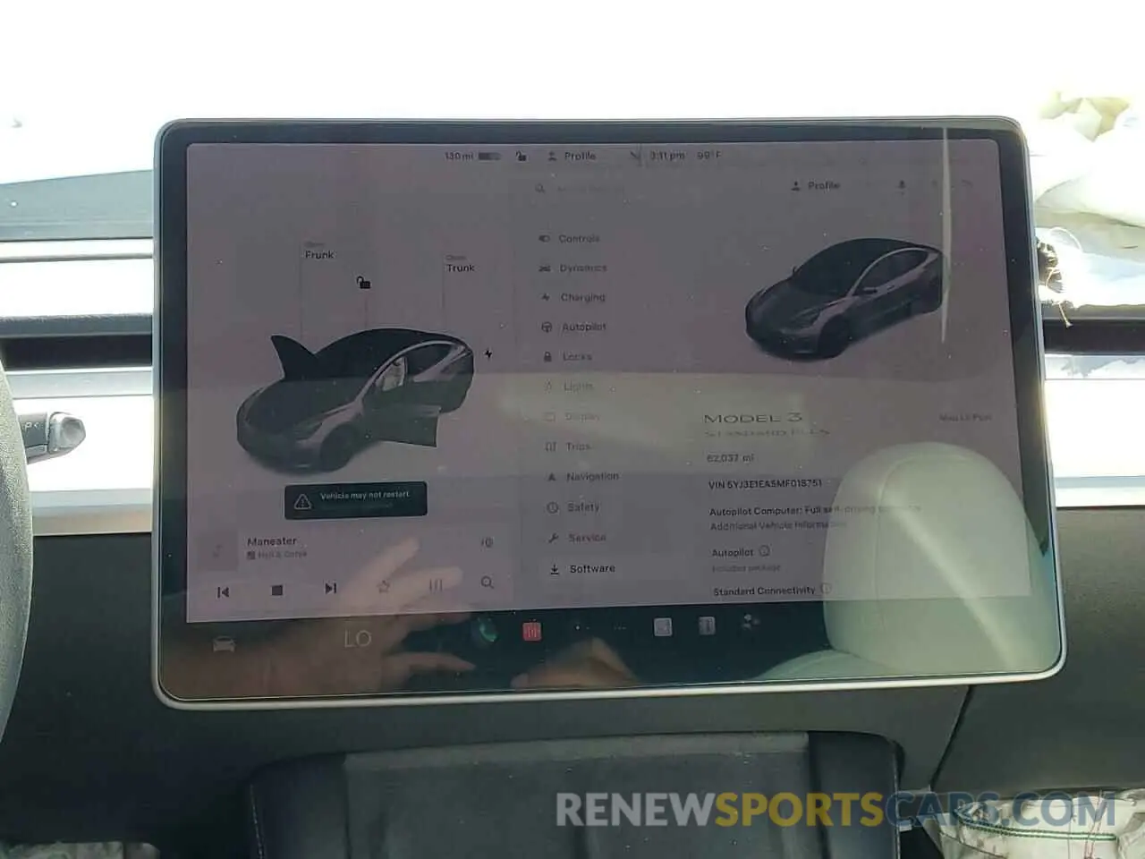 9 Photograph of a damaged car 5YJ3E1EA5MF018751 TESLA MODEL 3 2021