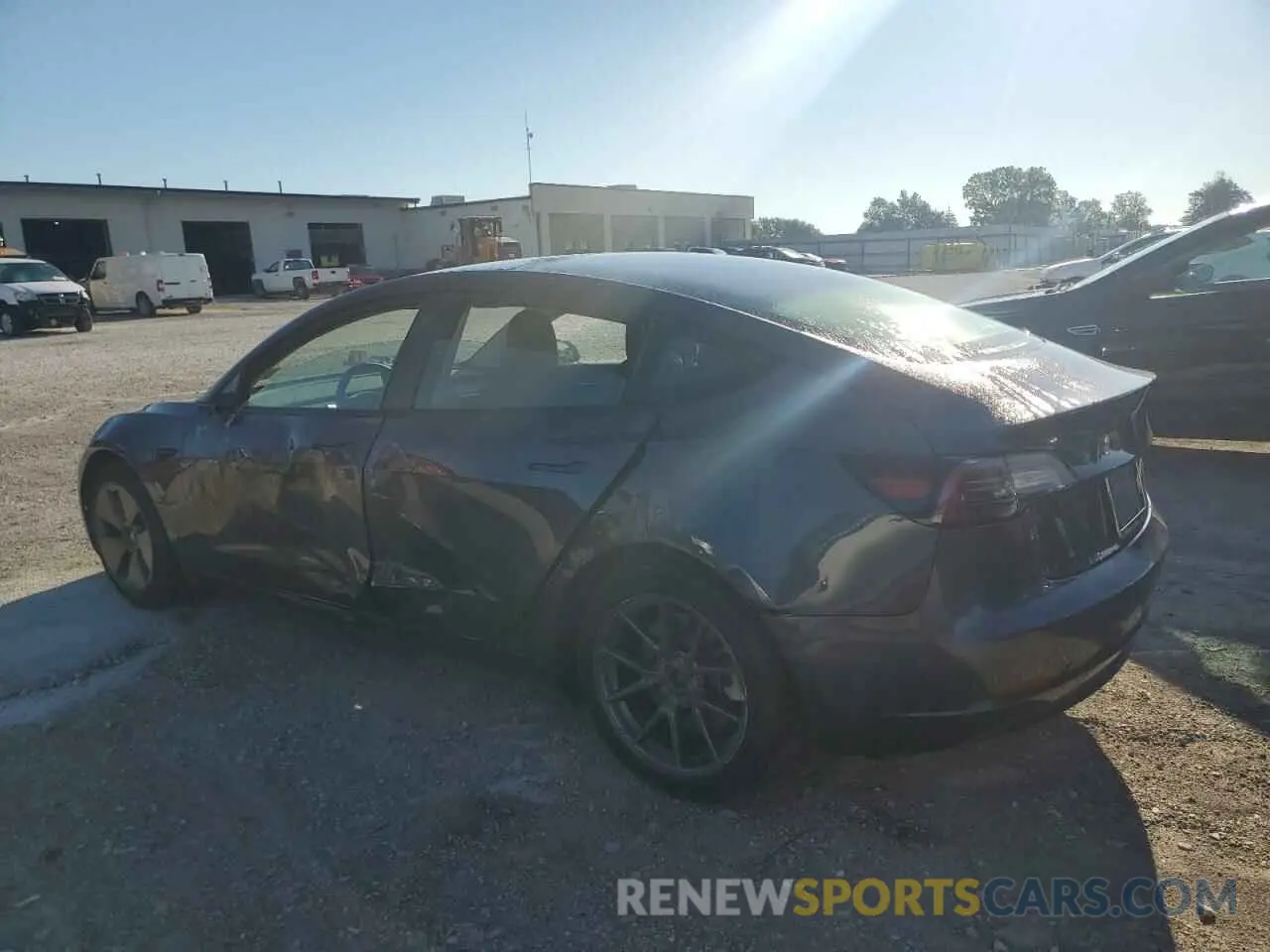 2 Photograph of a damaged car 5YJ3E1EA5MF046064 TESLA MODEL 3 2021