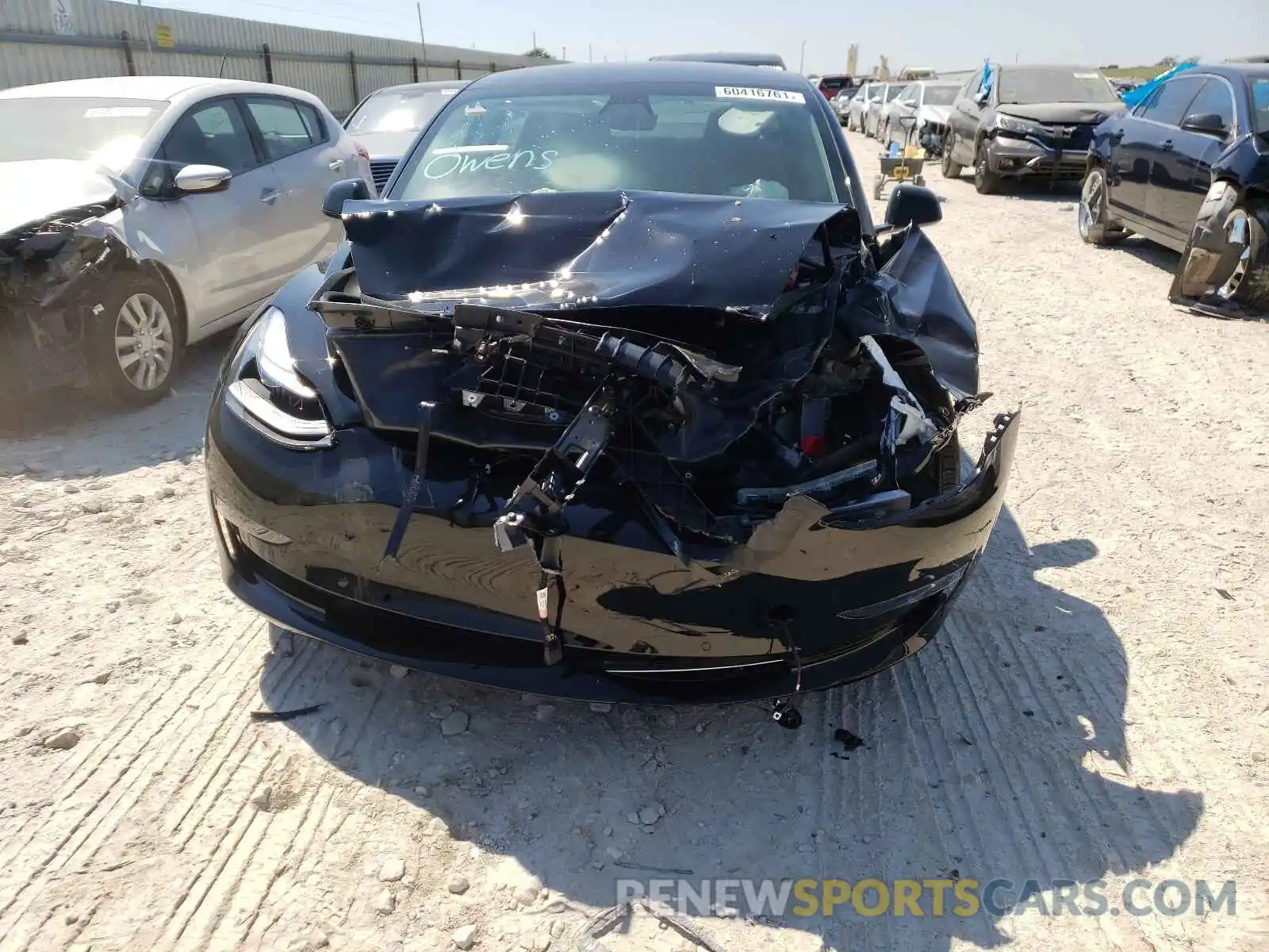 9 Photograph of a damaged car 5YJ3E1EA5MF063012 TESLA MODEL 3 2021