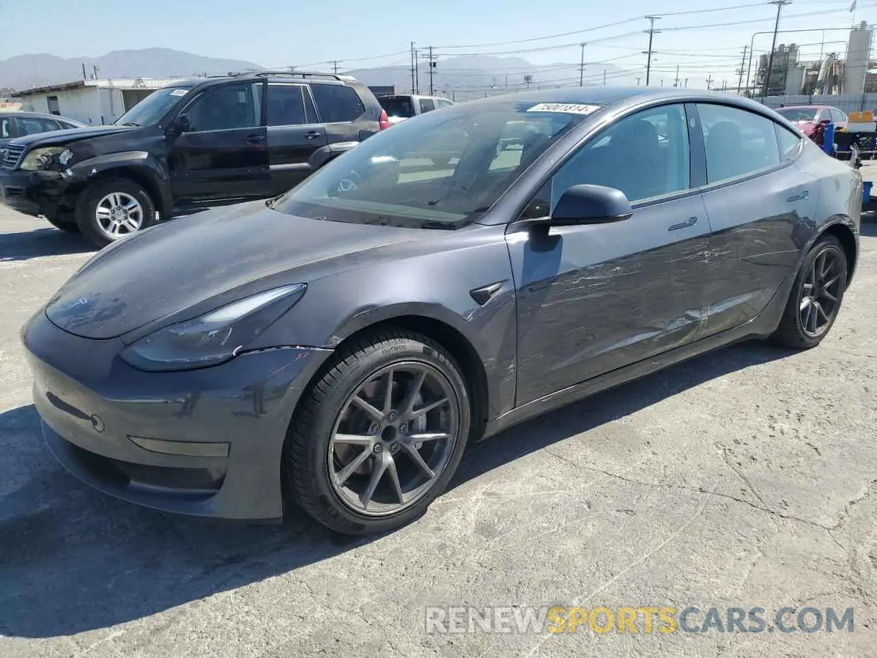 1 Photograph of a damaged car 5YJ3E1EA5MF068839 TESLA MODEL 3 2021