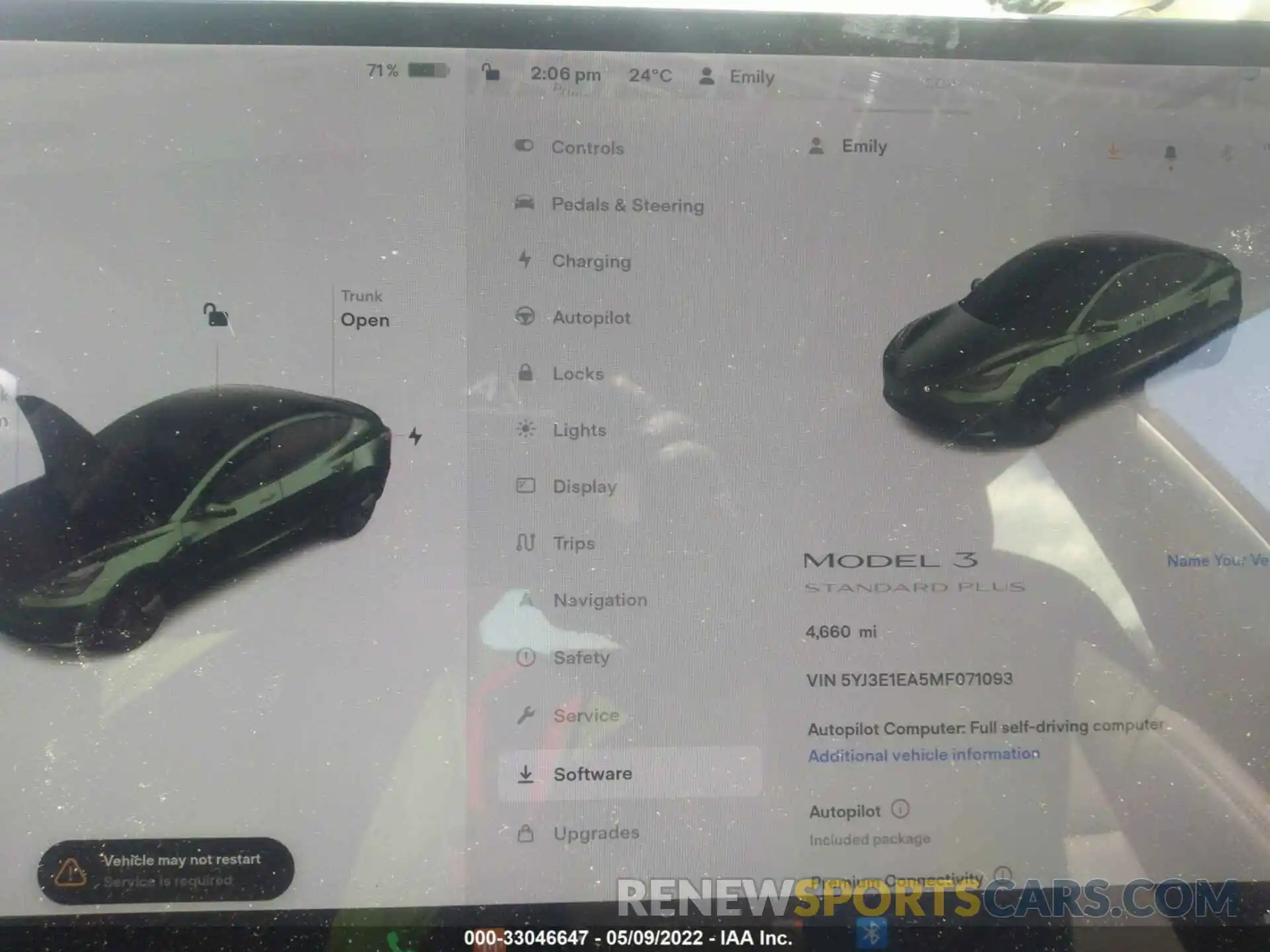 7 Photograph of a damaged car 5YJ3E1EA5MF071093 TESLA MODEL 3 2021