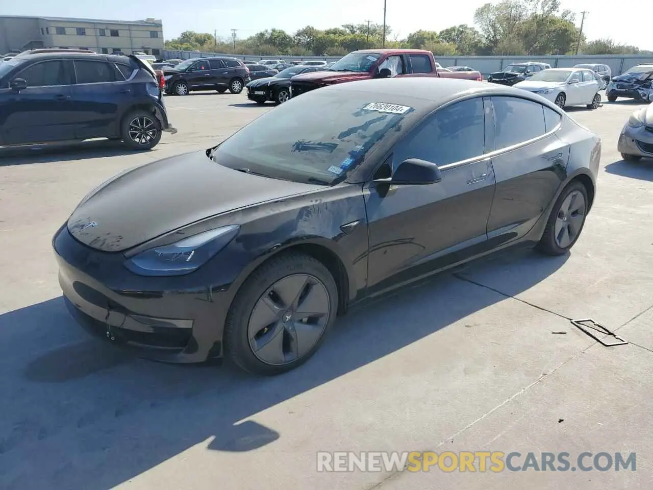 1 Photograph of a damaged car 5YJ3E1EA5MF084376 TESLA MODEL 3 2021