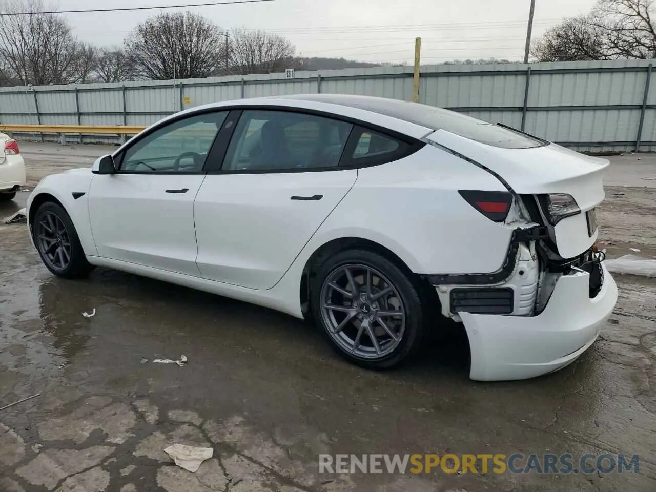 2 Photograph of a damaged car 5YJ3E1EA5MF085091 TESLA MODEL 3 2021