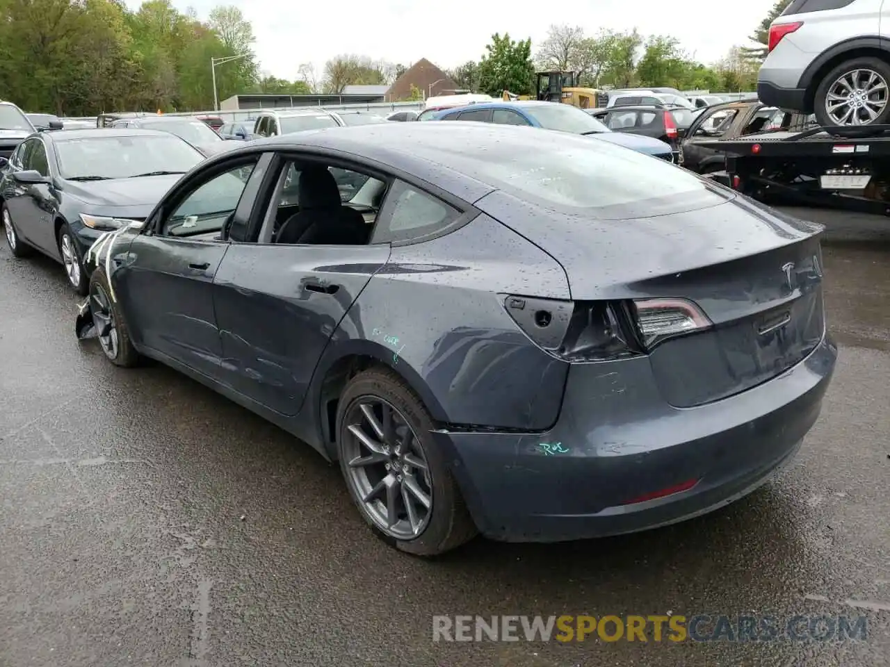 3 Photograph of a damaged car 5YJ3E1EA5MF086001 TESLA MODEL 3 2021