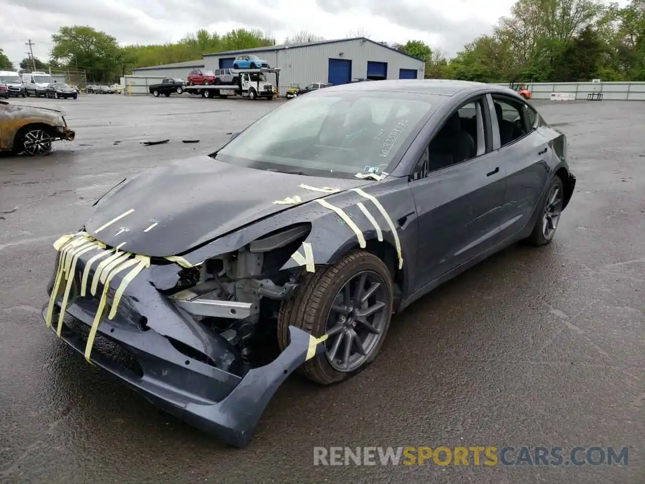 9 Photograph of a damaged car 5YJ3E1EA5MF086001 TESLA MODEL 3 2021