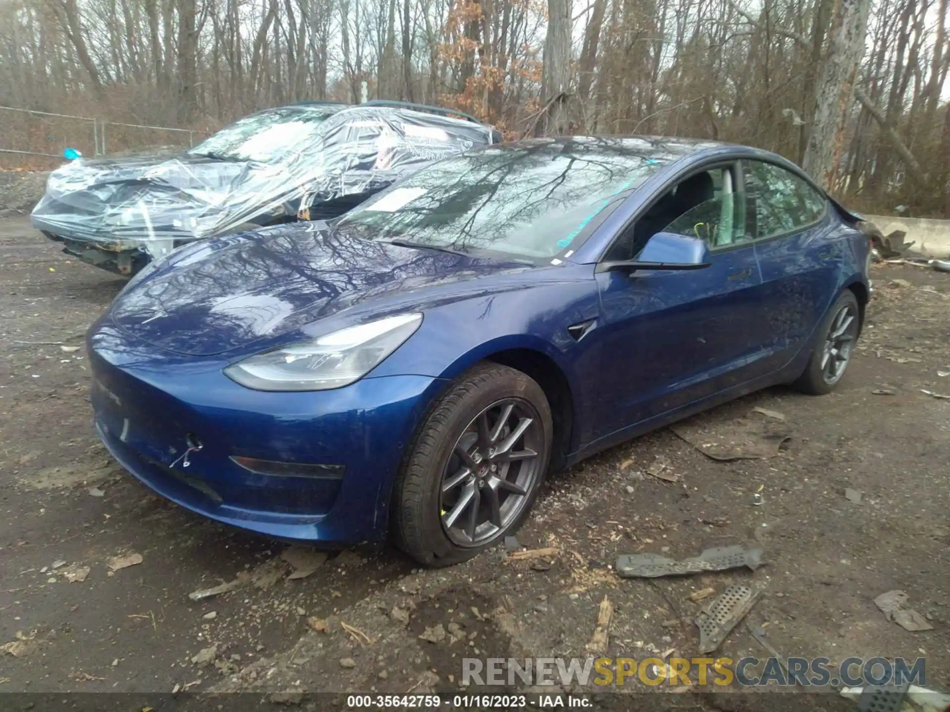 2 Photograph of a damaged car 5YJ3E1EA5MF087651 TESLA MODEL 3 2021