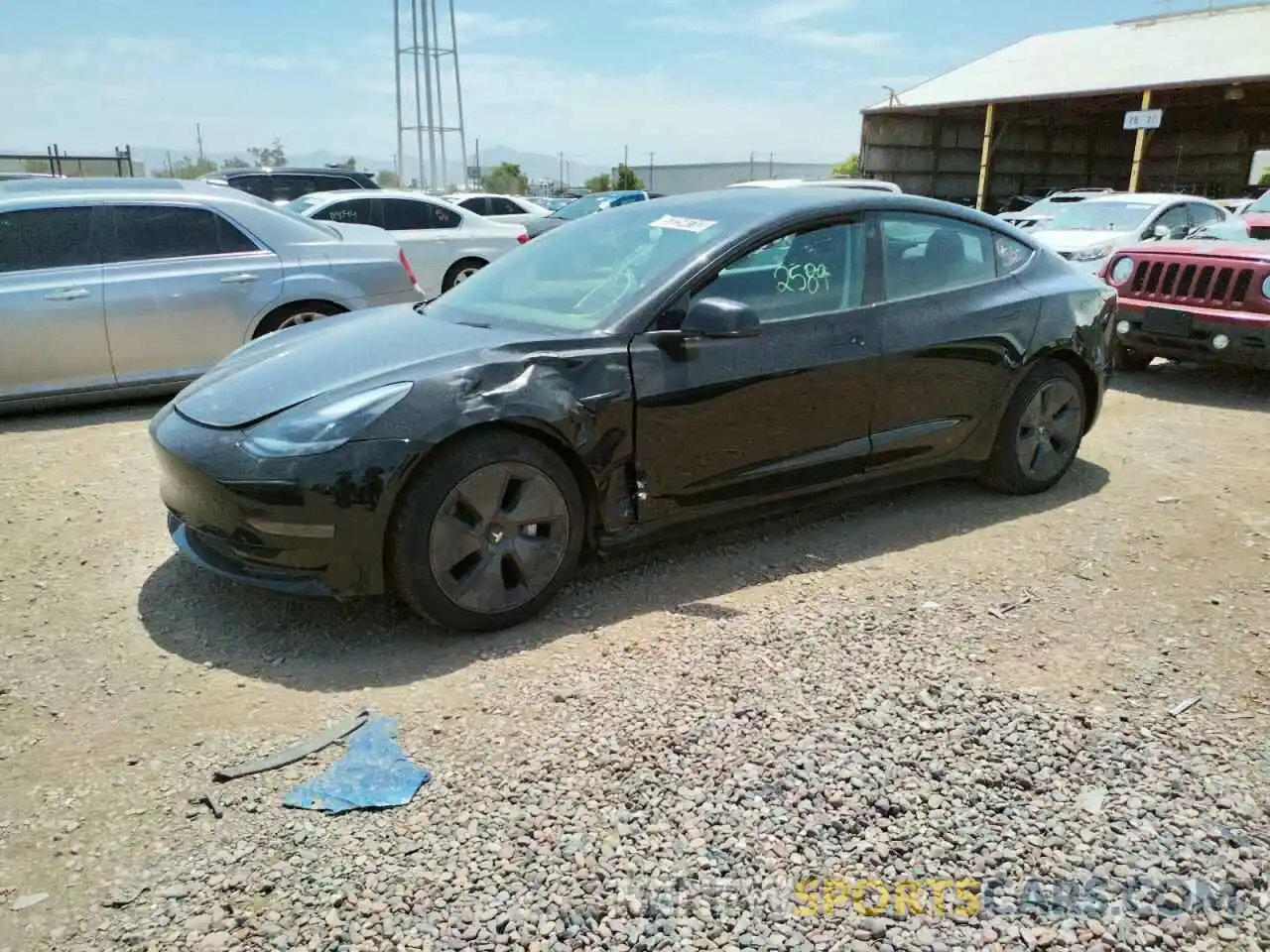 9 Photograph of a damaged car 5YJ3E1EA5MF094048 TESLA MODEL 3 2021