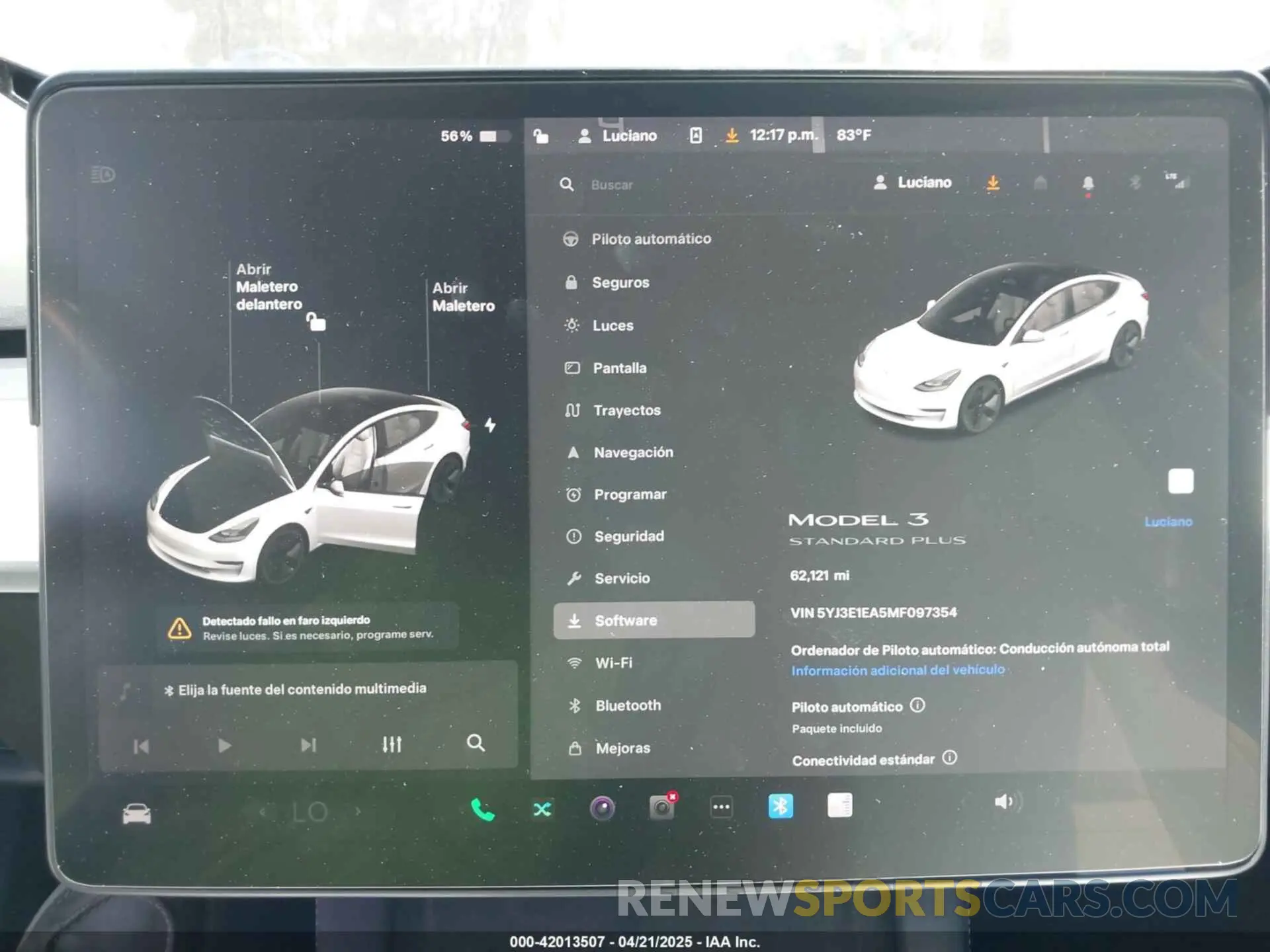 19 Photograph of a damaged car 5YJ3E1EA5MF097354 TESLA MODEL 3 2021