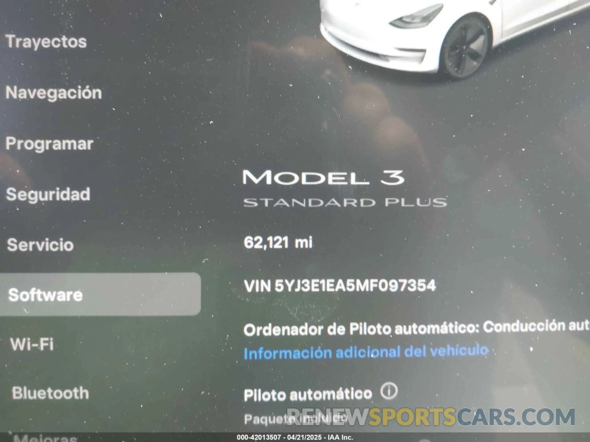 7 Photograph of a damaged car 5YJ3E1EA5MF097354 TESLA MODEL 3 2021
