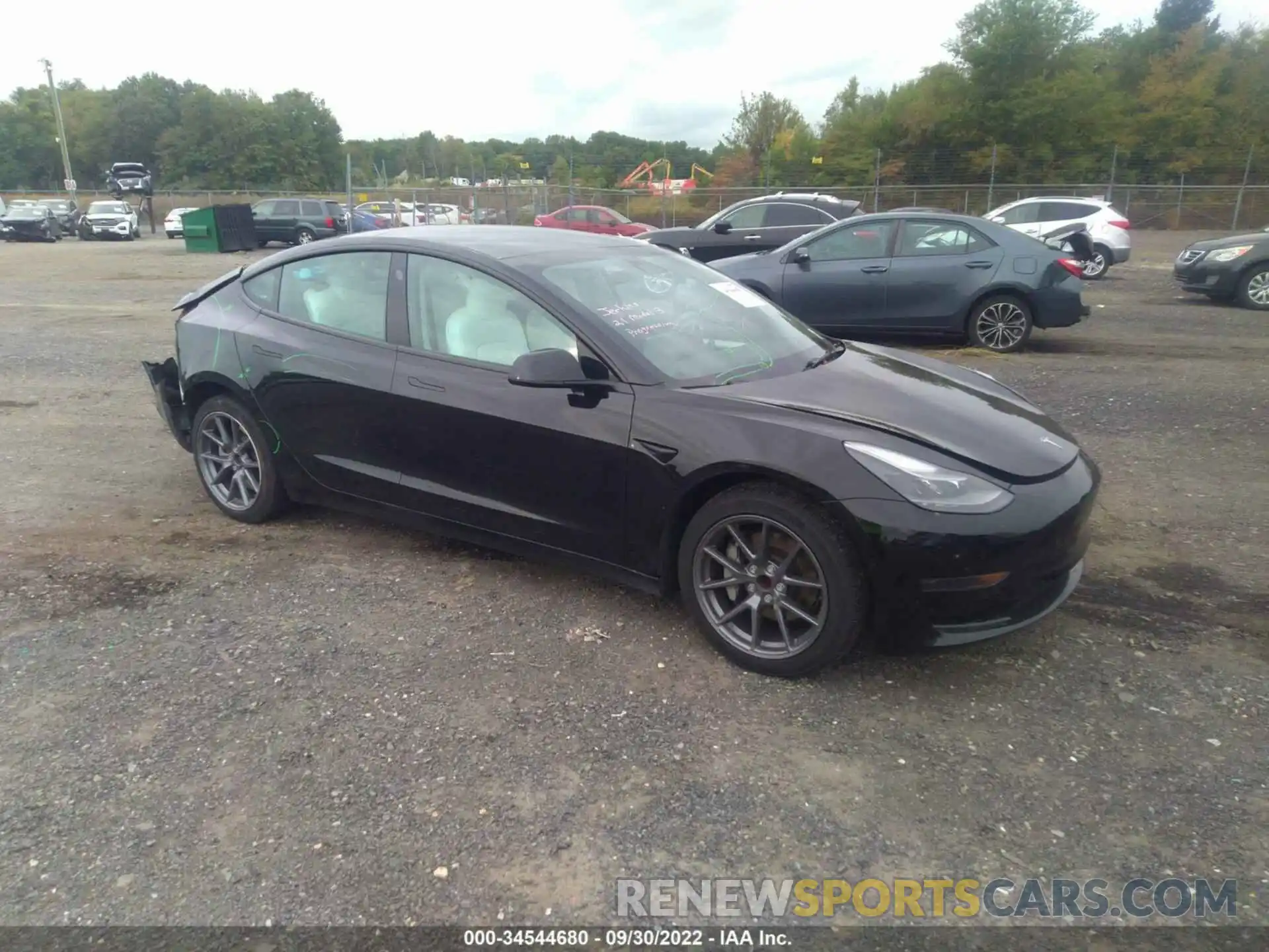 1 Photograph of a damaged car 5YJ3E1EA5MF098732 TESLA MODEL 3 2021