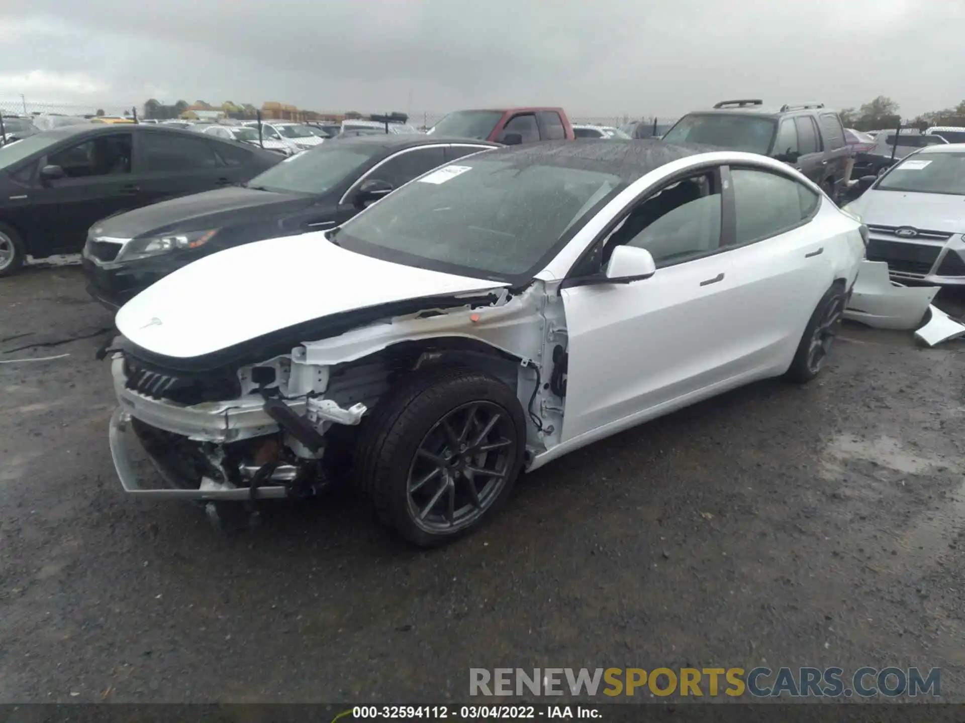 2 Photograph of a damaged car 5YJ3E1EA5MF100706 TESLA MODEL 3 2021