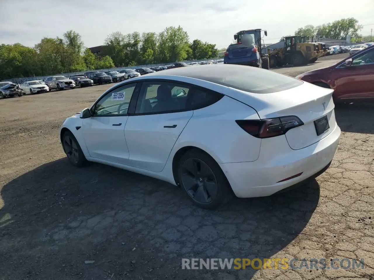 2 Photograph of a damaged car 5YJ3E1EA5MF854785 TESLA MODEL 3 2021
