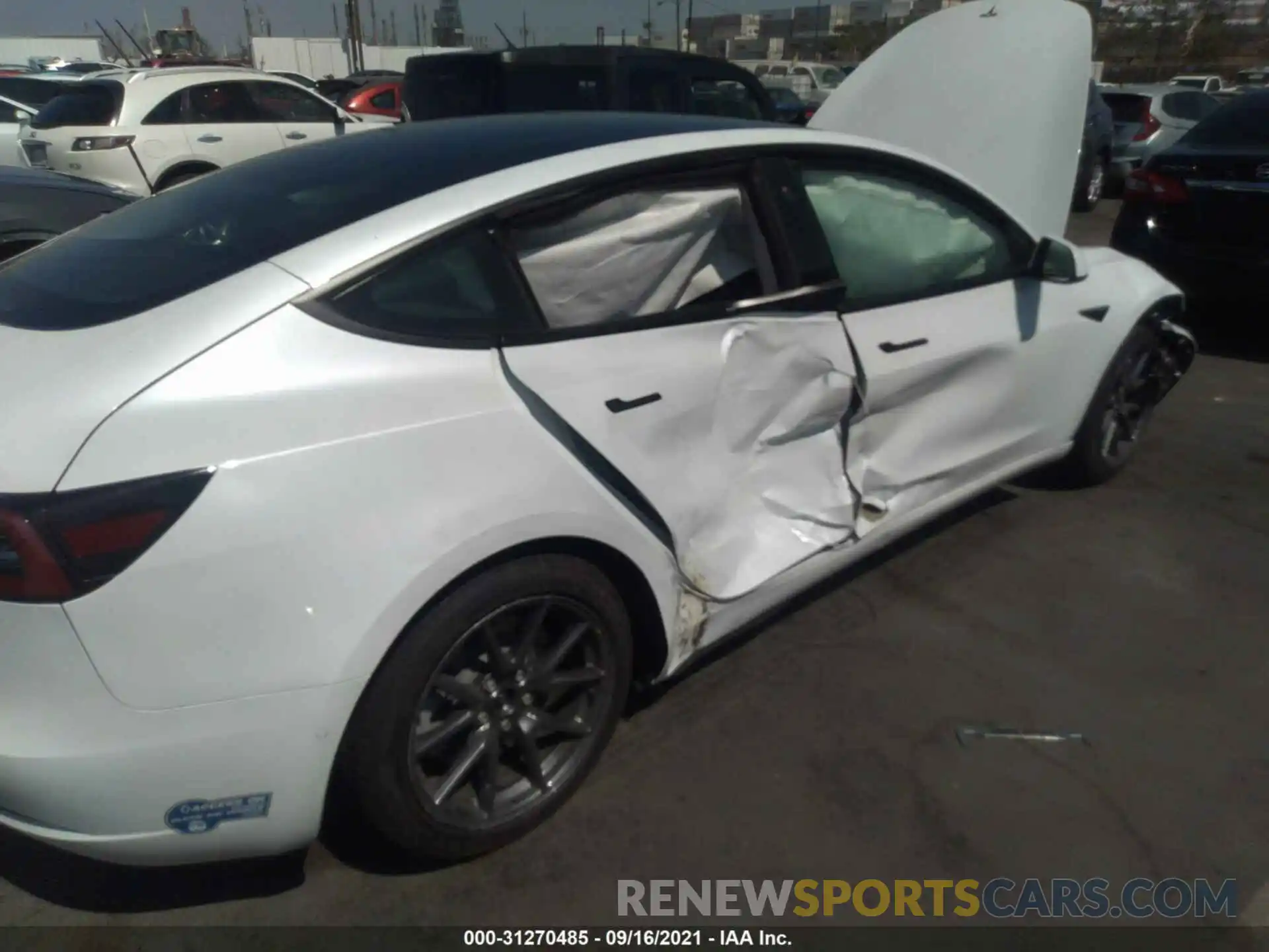 6 Photograph of a damaged car 5YJ3E1EA5MF867665 TESLA MODEL 3 2021