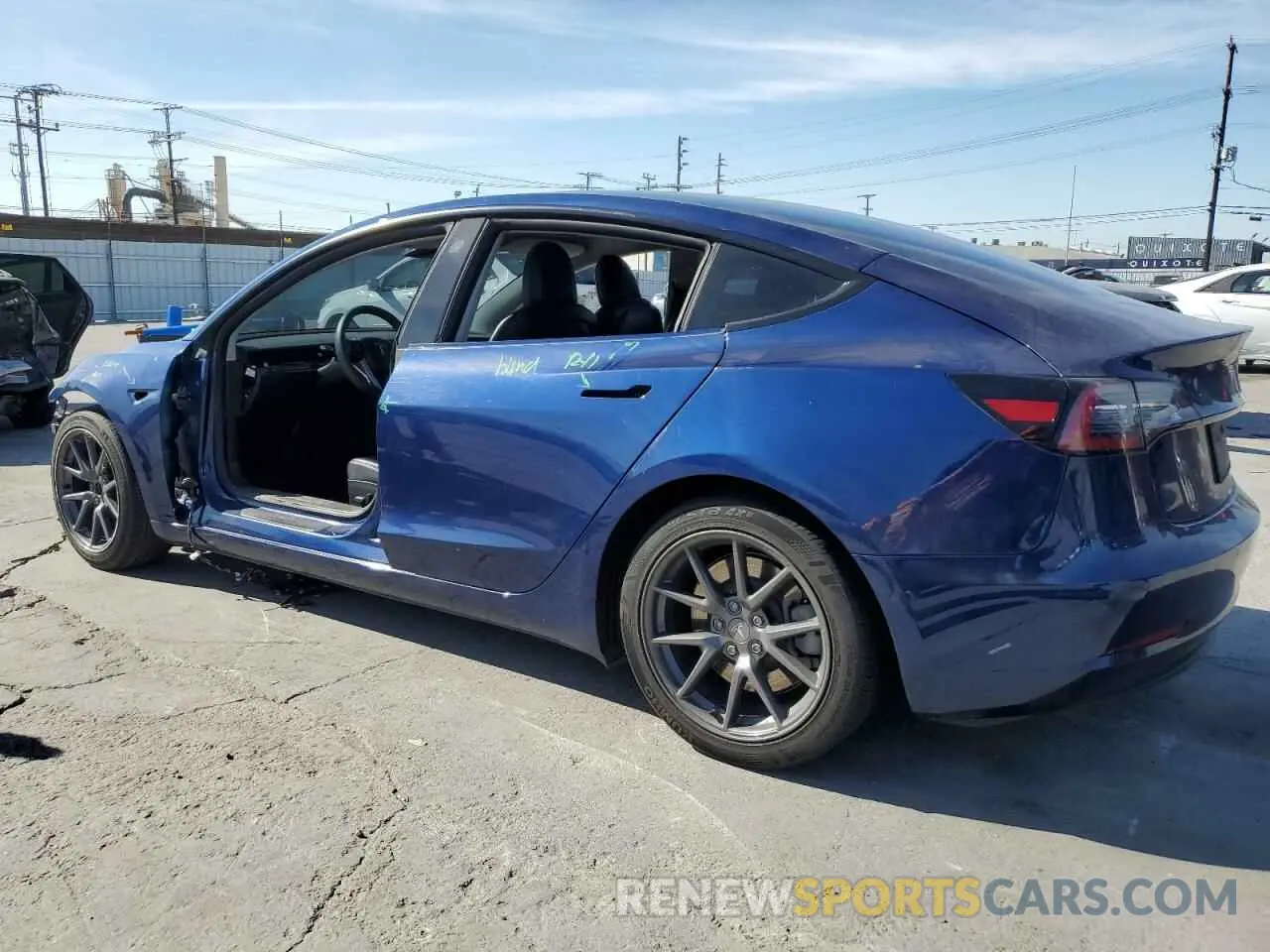 2 Photograph of a damaged car 5YJ3E1EA5MF876298 TESLA MODEL 3 2021