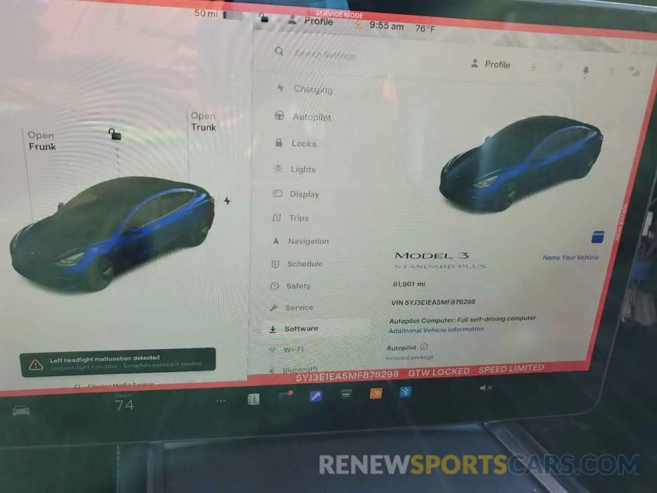 9 Photograph of a damaged car 5YJ3E1EA5MF876298 TESLA MODEL 3 2021