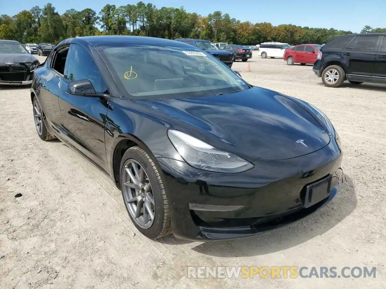 1 Photograph of a damaged car 5YJ3E1EA5MF911664 TESLA MODEL 3 2021