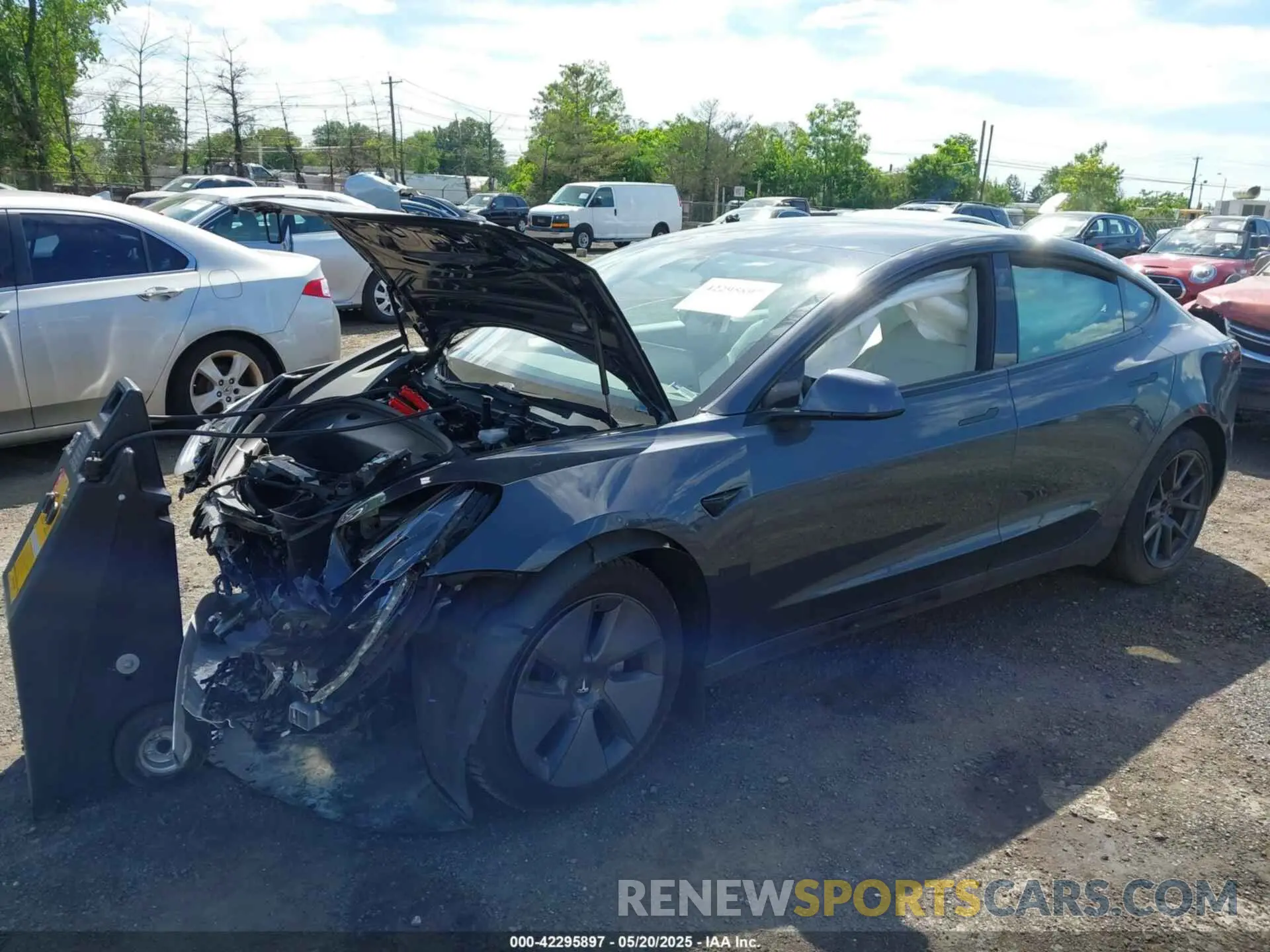 2 Photograph of a damaged car 5YJ3E1EA5MF920820 TESLA MODEL 3 2021