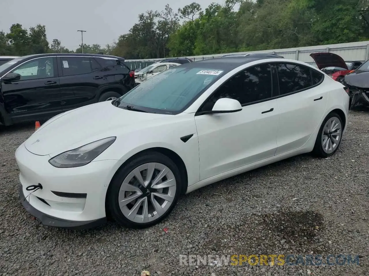 1 Photograph of a damaged car 5YJ3E1EA5MF922132 TESLA MODEL 3 2021