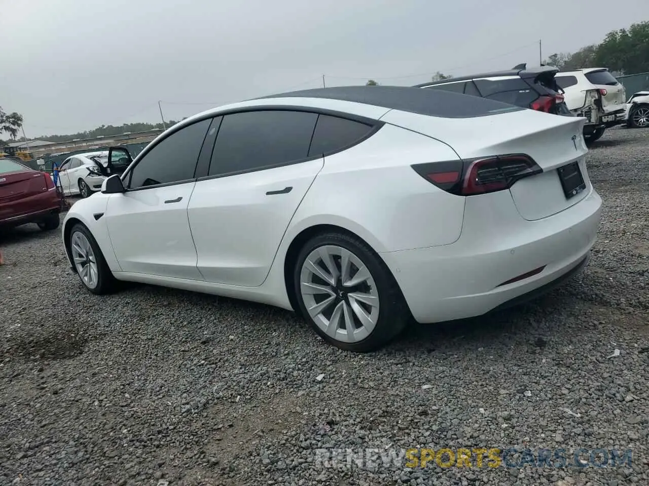 2 Photograph of a damaged car 5YJ3E1EA5MF922132 TESLA MODEL 3 2021