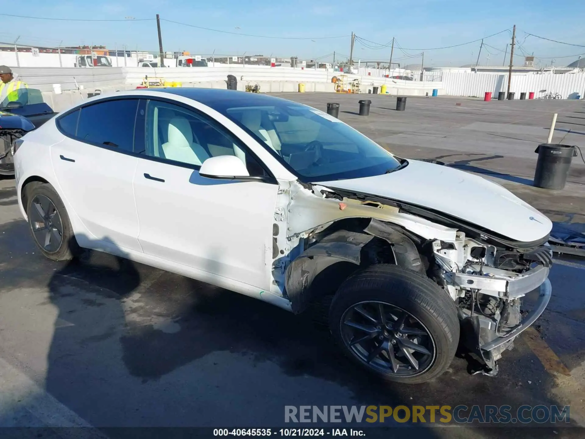 1 Photograph of a damaged car 5YJ3E1EA5MF942994 TESLA MODEL 3 2021