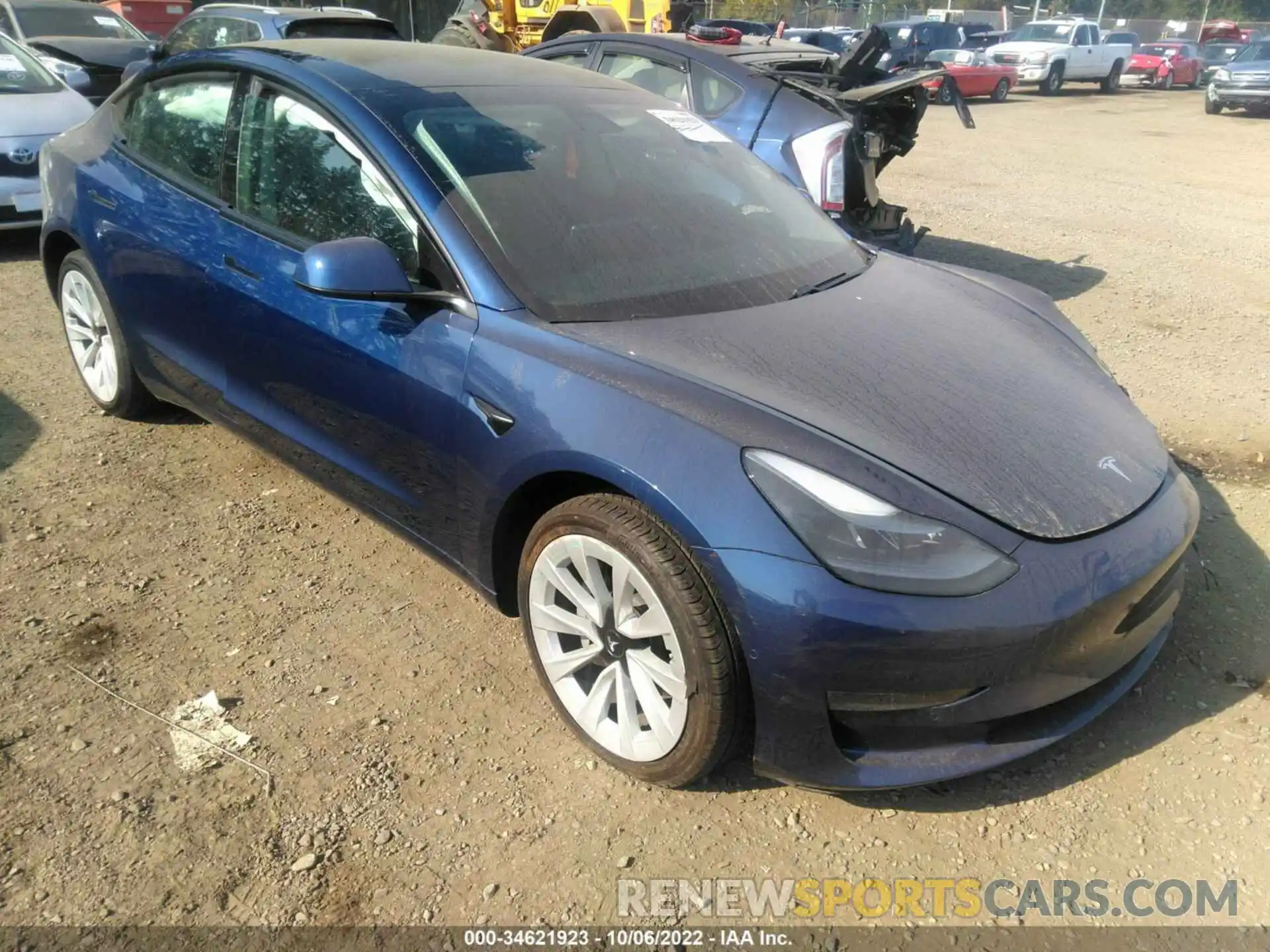 1 Photograph of a damaged car 5YJ3E1EA5MF961691 TESLA MODEL 3 2021