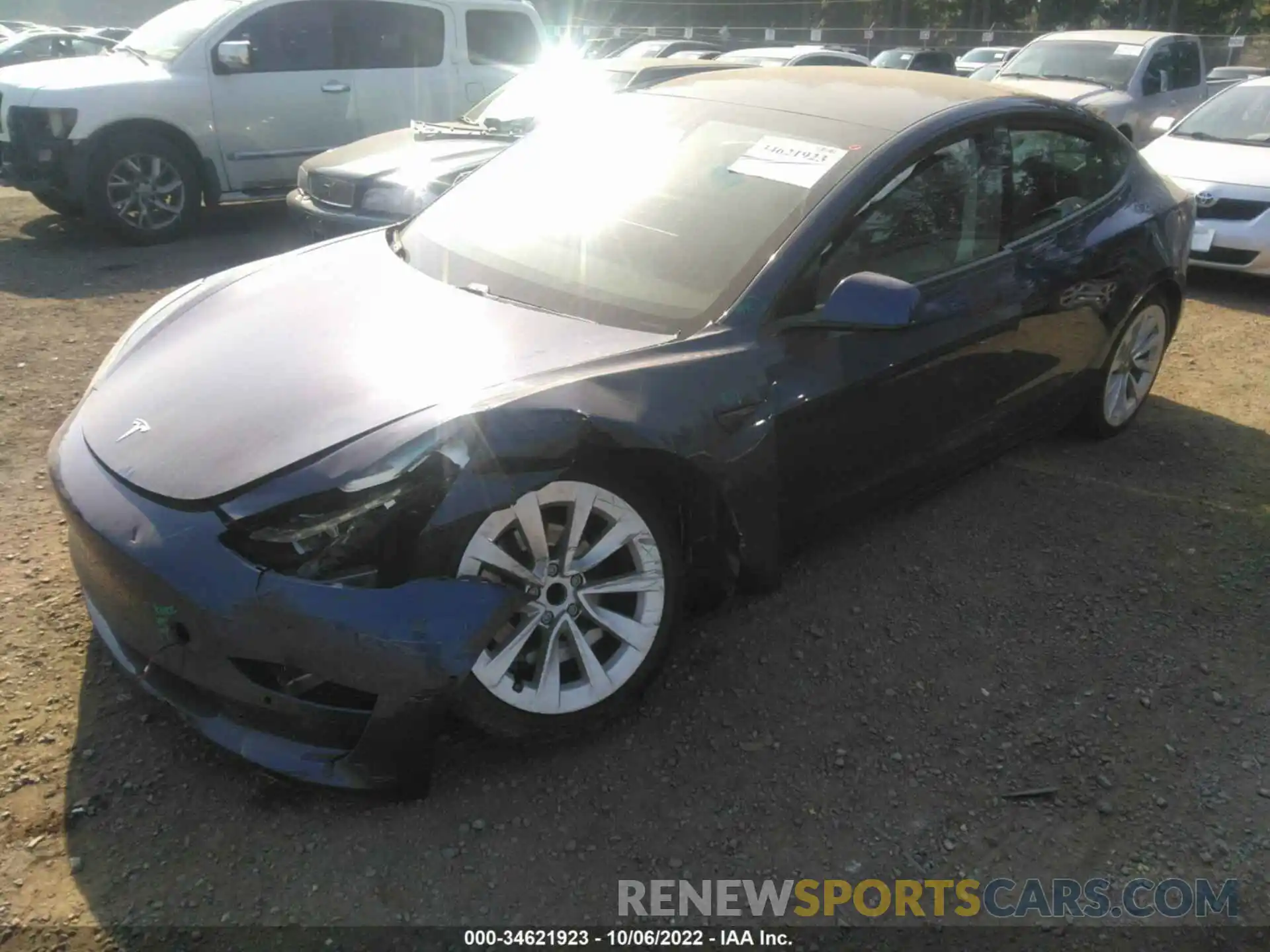 2 Photograph of a damaged car 5YJ3E1EA5MF961691 TESLA MODEL 3 2021